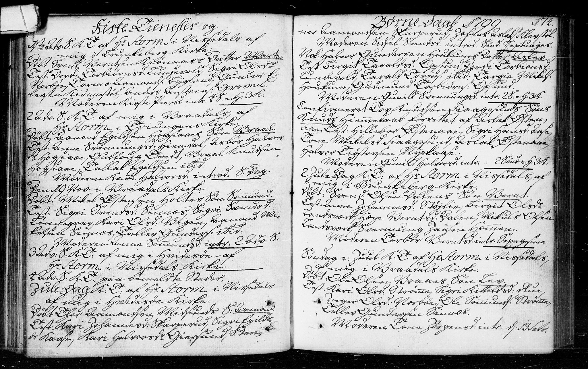 Kviteseid kirkebøker, SAKO/A-276/F/Fa/L0003: Parish register (official) no. I 3, 1787-1799, p. 174