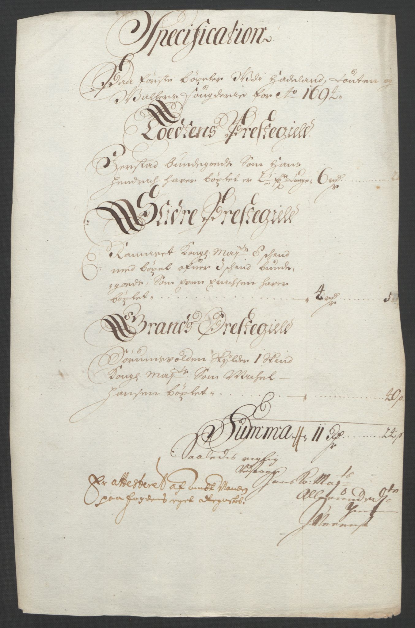 Rentekammeret inntil 1814, Reviderte regnskaper, Fogderegnskap, AV/RA-EA-4092/R18/L1292: Fogderegnskap Hadeland, Toten og Valdres, 1693-1694, p. 253