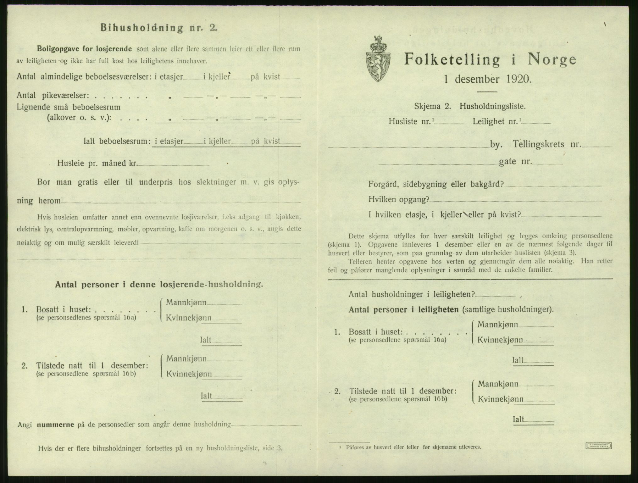 RA, 1920 census: Additional forms, 1920, p. 16