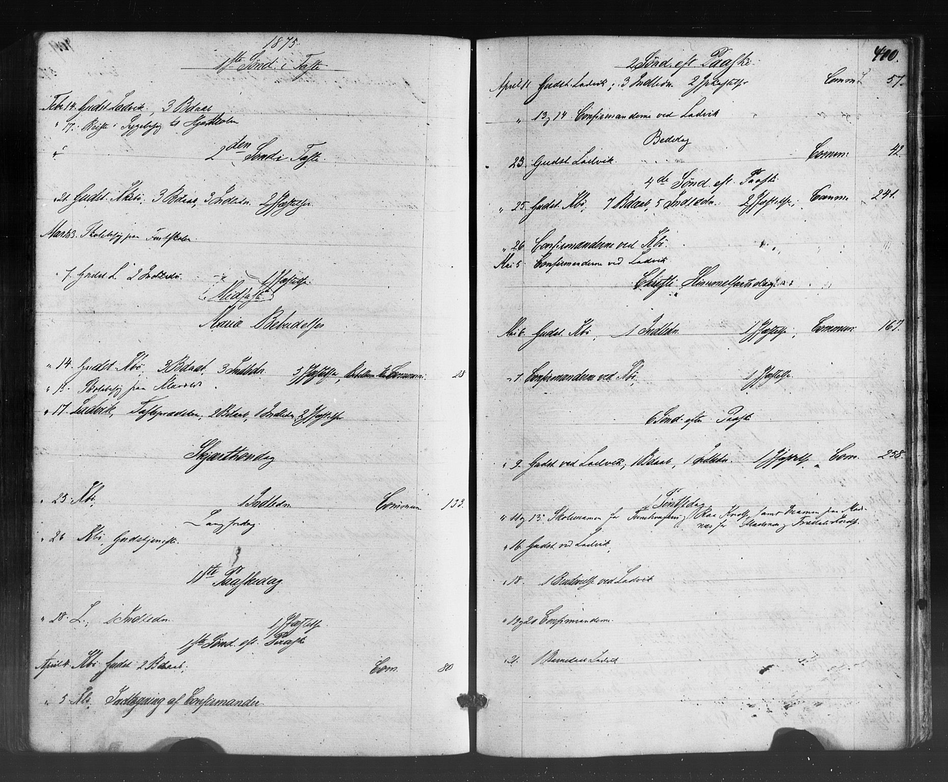 Lavik sokneprestembete, SAB/A-80901: Parish register (official) no. A 4, 1864-1881, p. 410