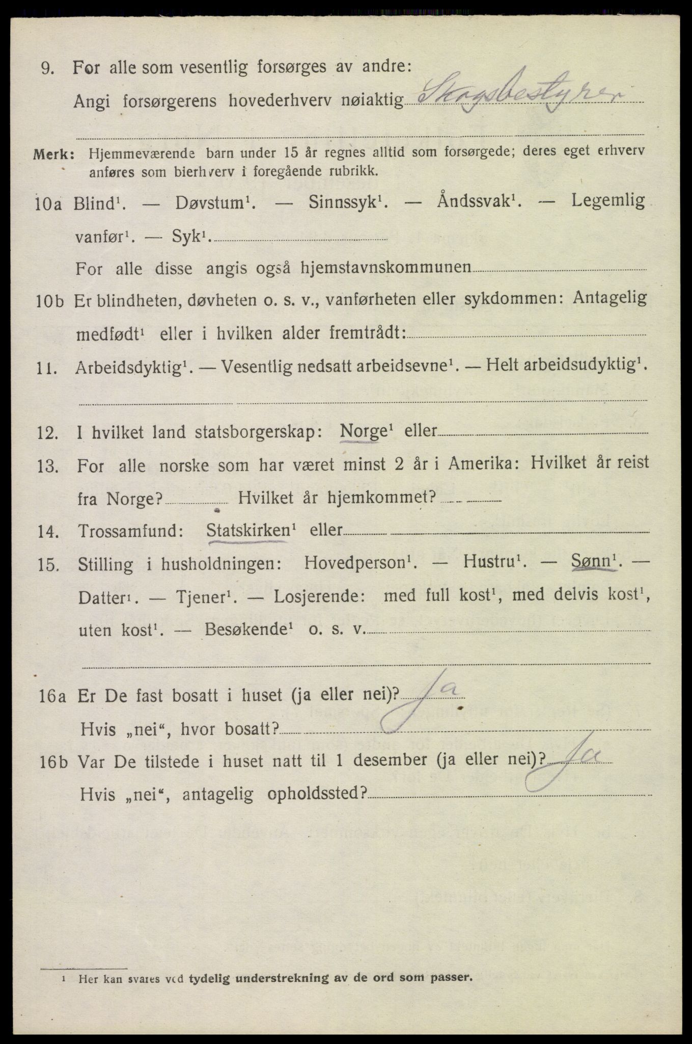 SAH, 1920 census for Stor-Elvdal, 1920, p. 8861