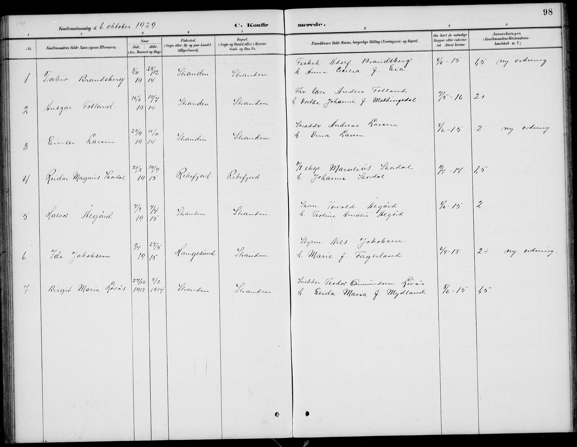 Sokndal sokneprestkontor, AV/SAST-A-101808: Parish register (copy) no. B 5, 1887-1934, p. 98