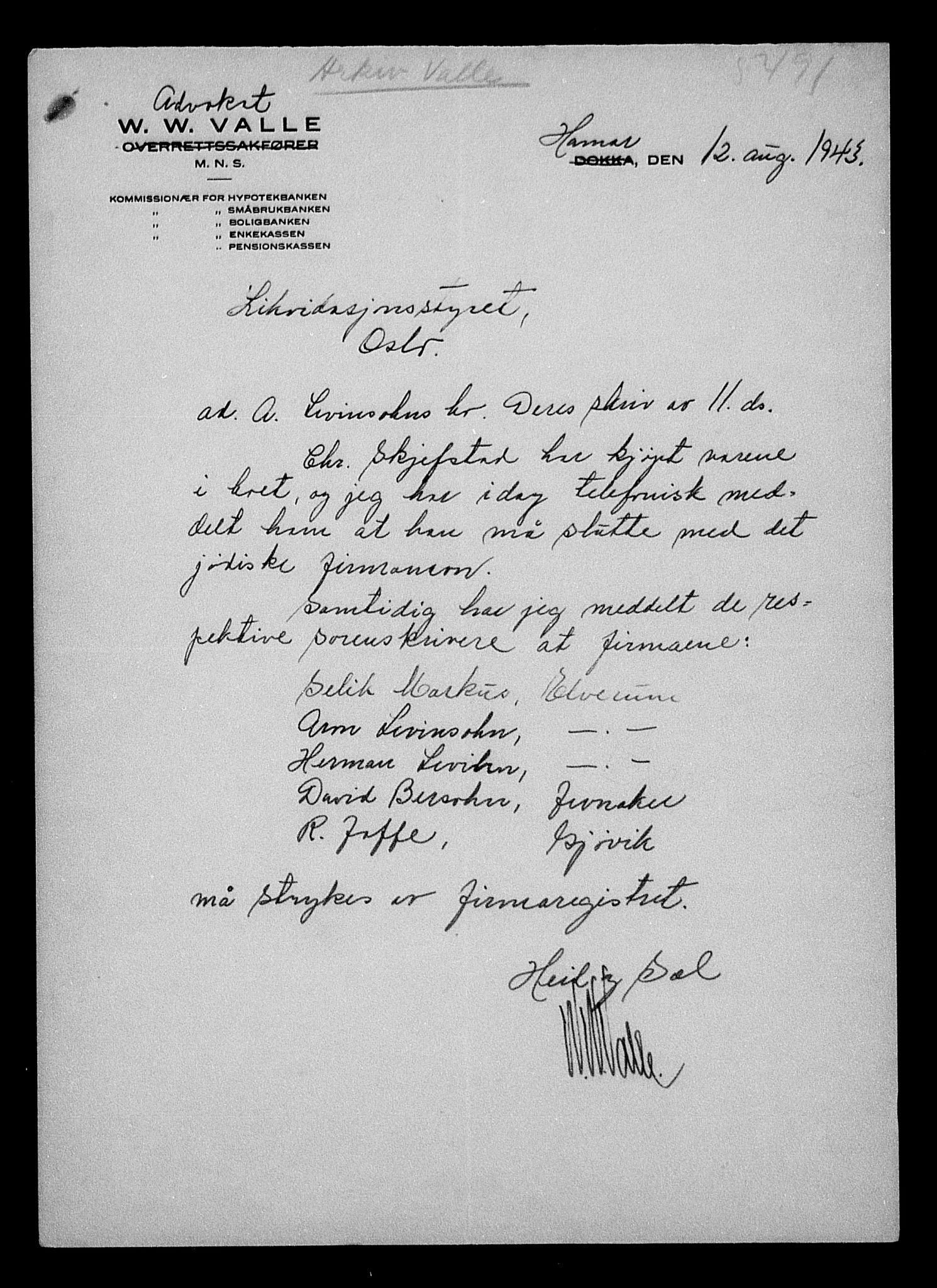Justisdepartementet, Tilbakeføringskontoret for inndratte formuer, AV/RA-S-1564/H/Hc/Hcd/L1003: --, 1945-1947, p. 22