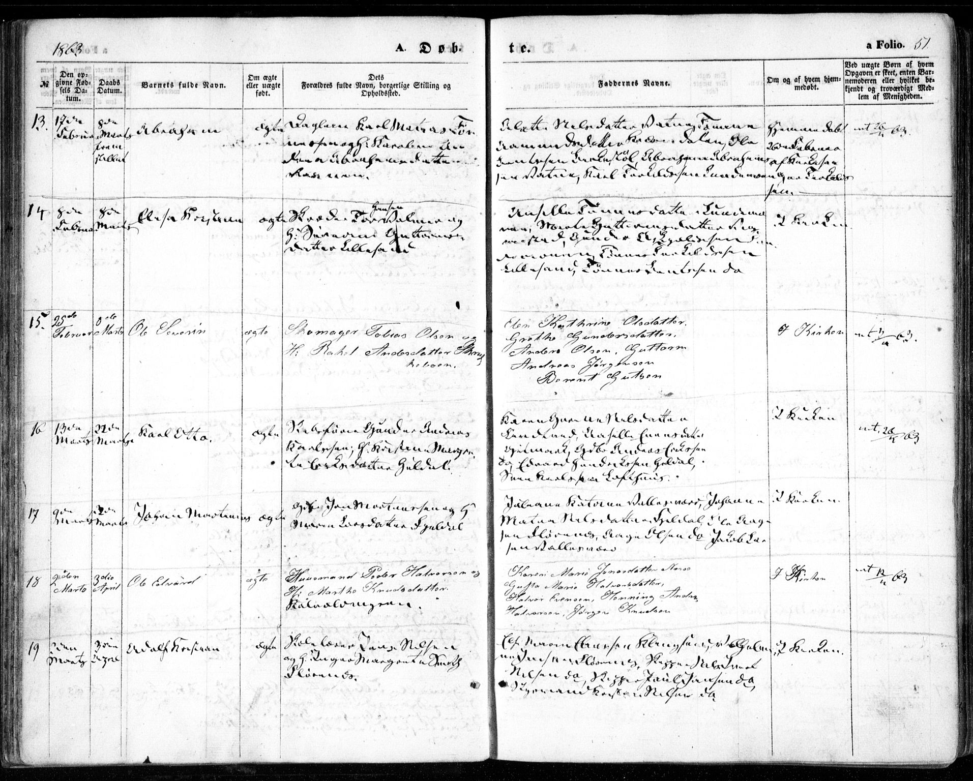 Vestre Moland sokneprestkontor, AV/SAK-1111-0046/F/Fa/Fab/L0007: Parish register (official) no. A 7, 1859-1872, p. 51