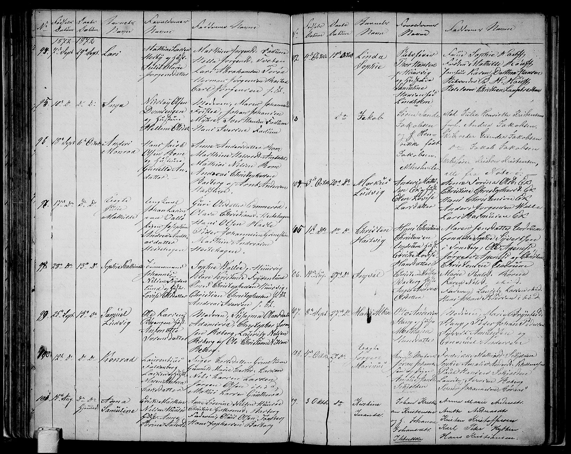 Sem kirkebøker, AV/SAKO-A-5/G/Ga/L0004: Parish register (copy) no. I 4, 1855-1877