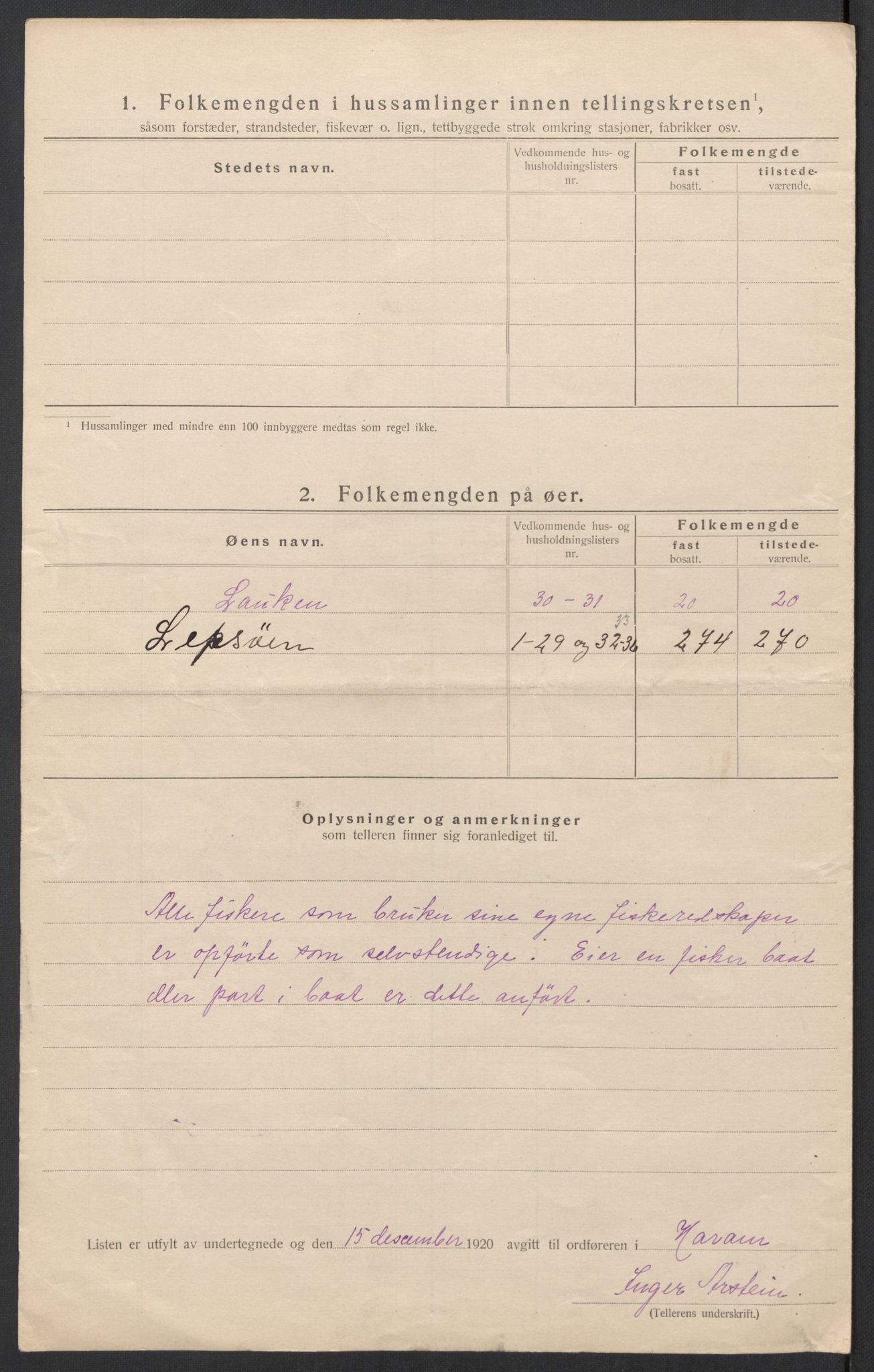 SAT, 1920 census for Haram, 1920, p. 29