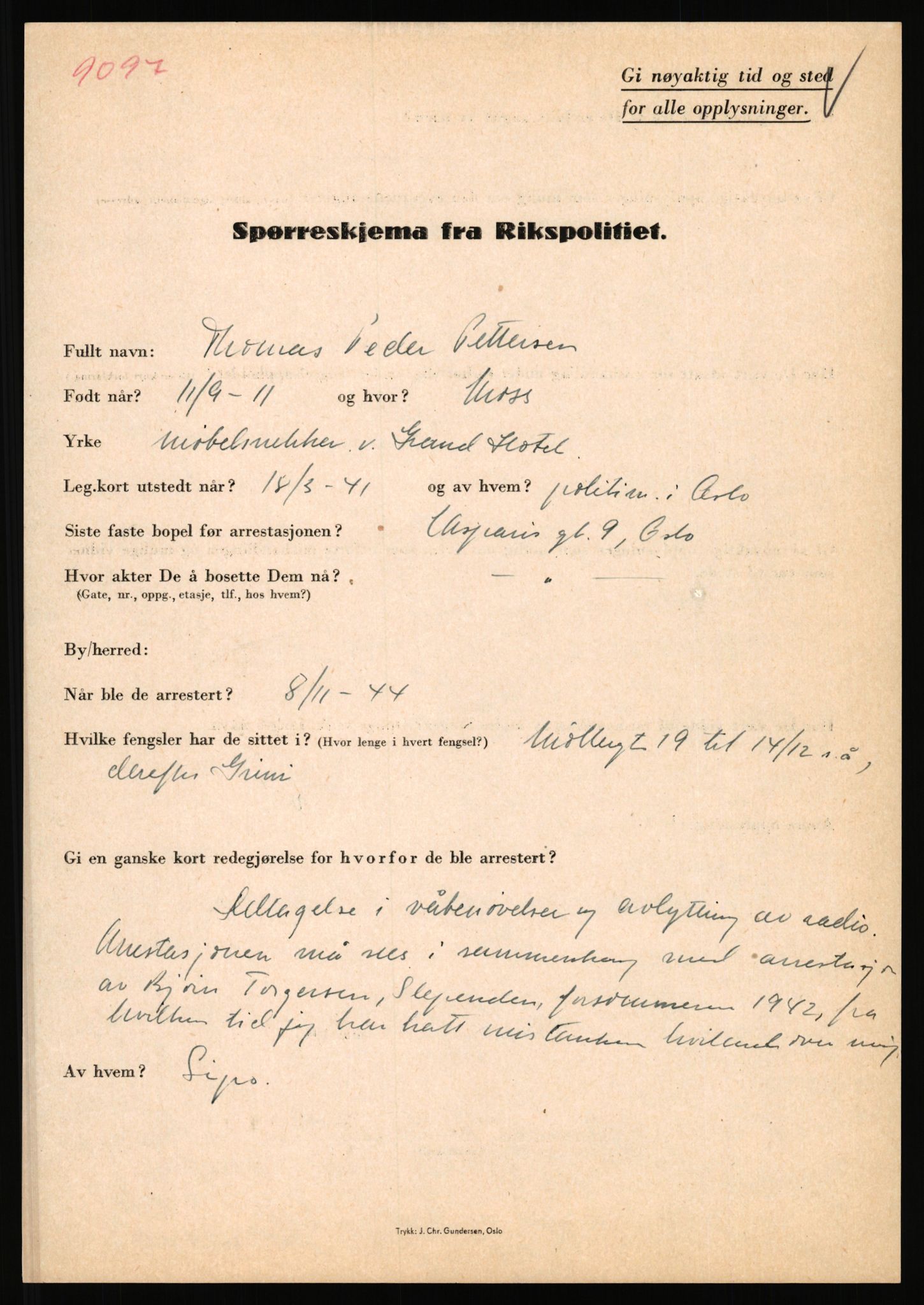 Rikspolitisjefen, AV/RA-S-1560/L/L0014: Pettersen, Aksel - Savosnick, Ernst, 1940-1945, p. 149