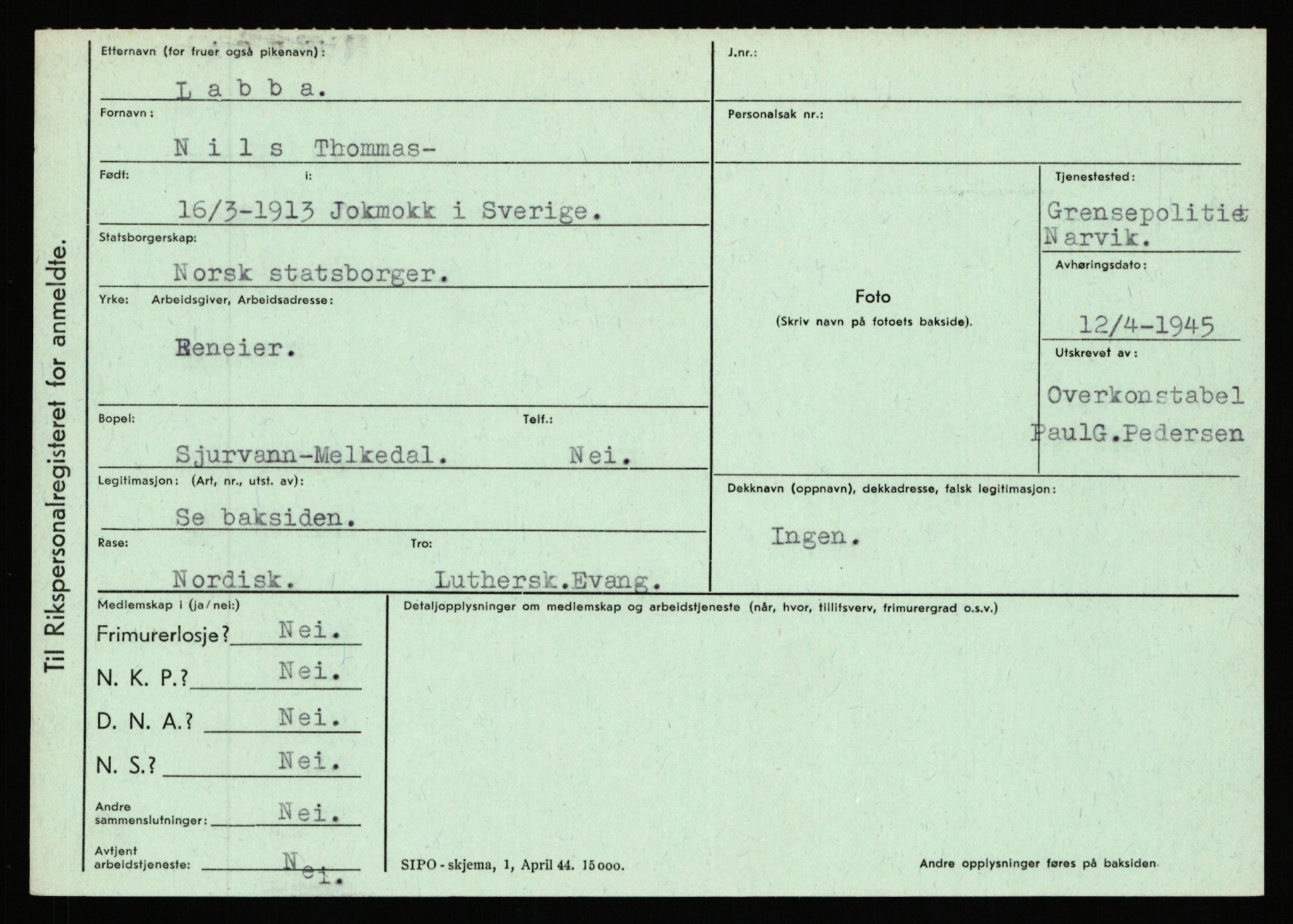 Statspolitiet - Hovedkontoret / Osloavdelingen, AV/RA-S-1329/C/Ca/L0009: Knutsen - Limstrand, 1943-1945, p. 2512