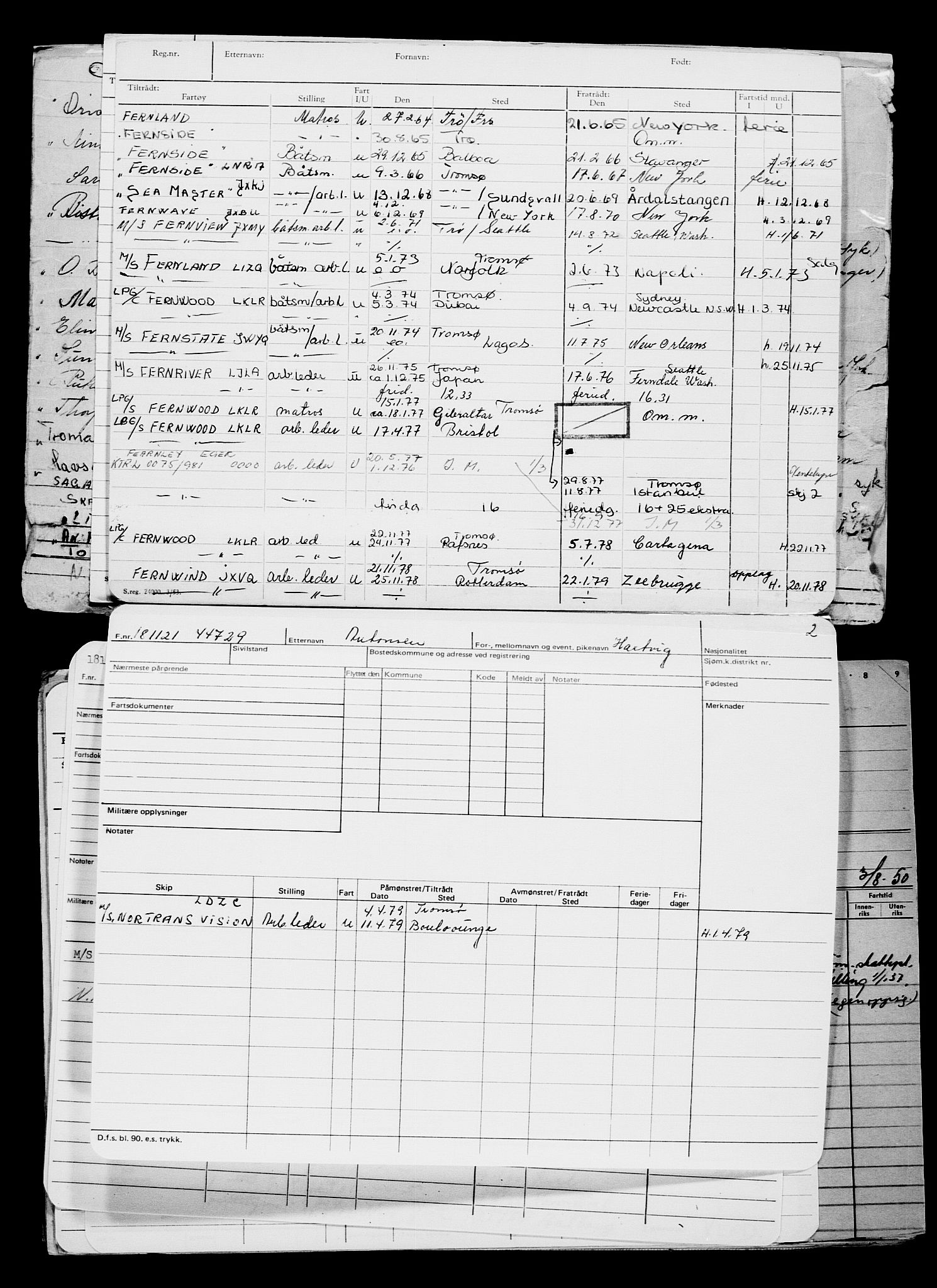 Direktoratet for sjømenn, RA/S-3545/G/Gb/L0200: Hovedkort, 1921, p. 76