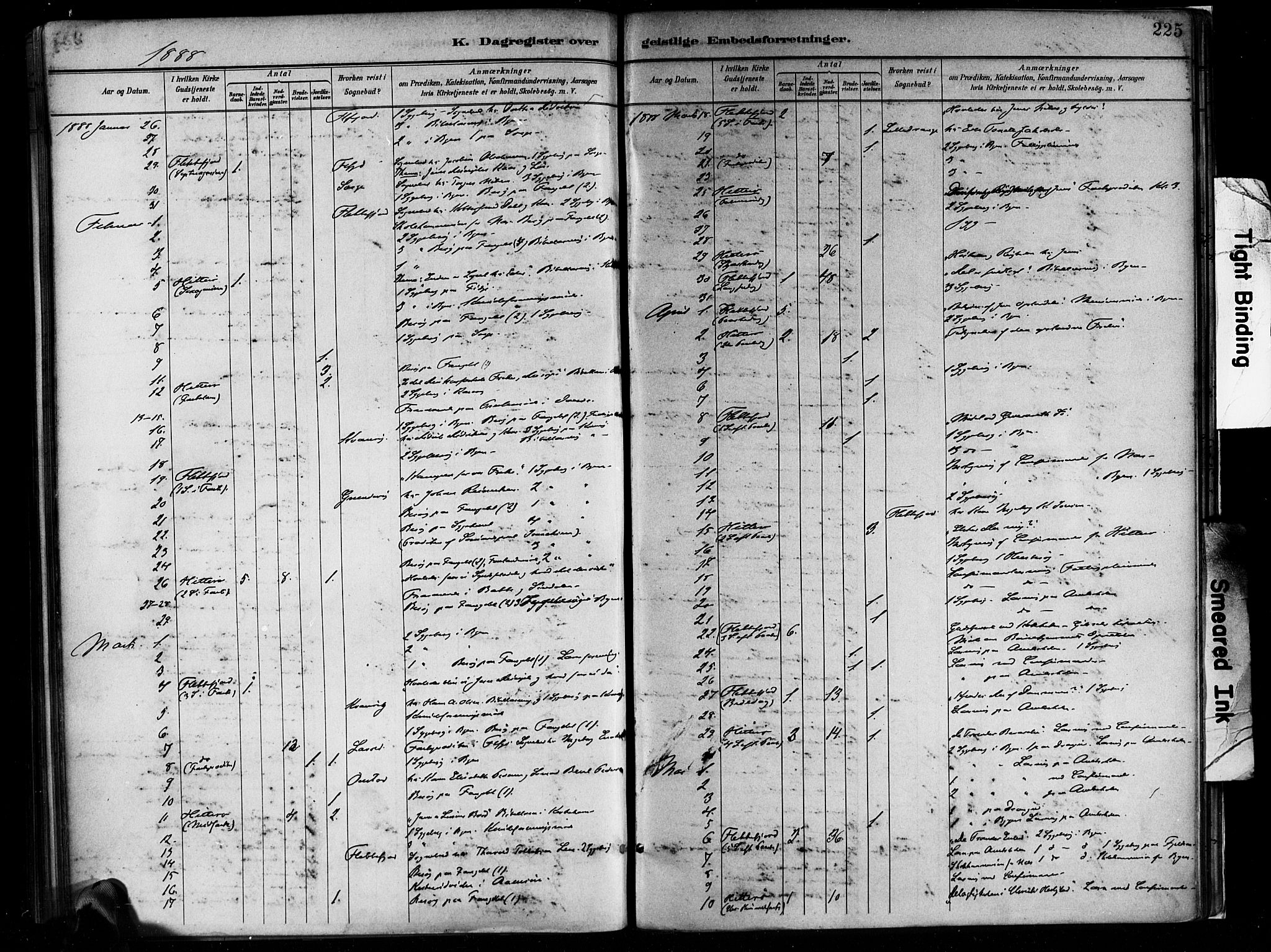 Flekkefjord sokneprestkontor, AV/SAK-1111-0012/F/Fa/Faa/L0001: Parish register (official) no. A 1, 1885-1900, p. 225