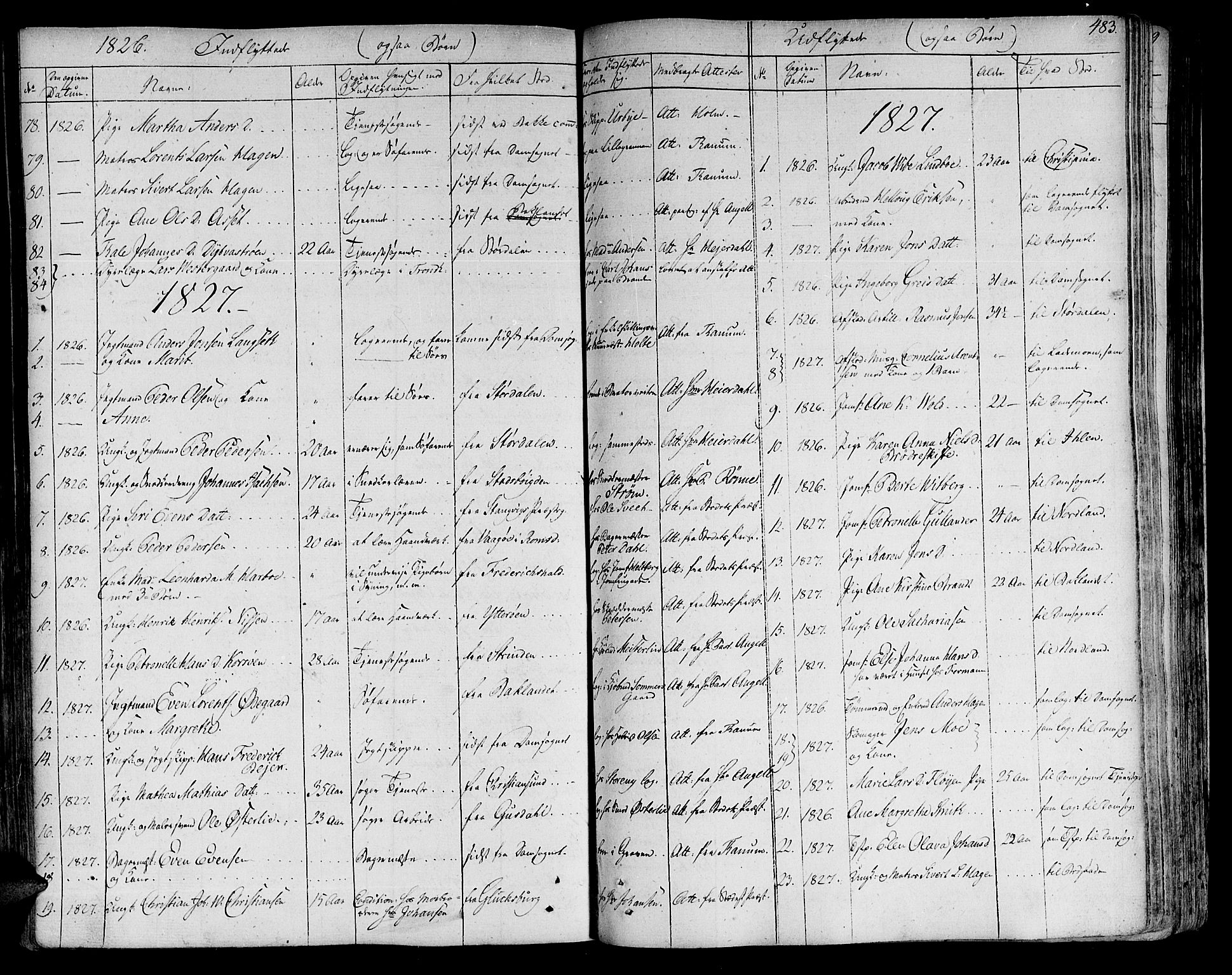 Ministerialprotokoller, klokkerbøker og fødselsregistre - Sør-Trøndelag, SAT/A-1456/602/L0109: Parish register (official) no. 602A07, 1821-1840, p. 483