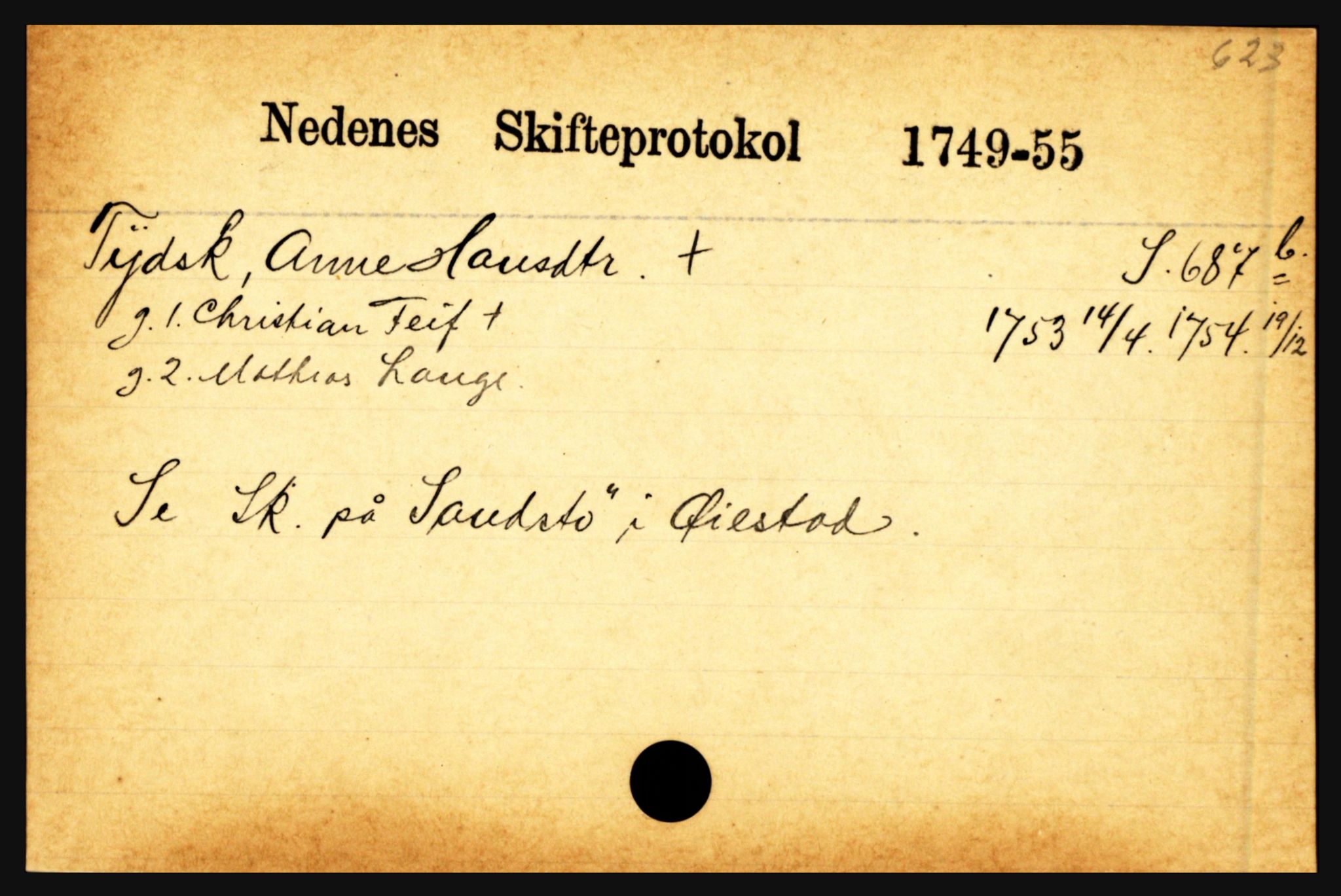 Nedenes sorenskriveri før 1824, AV/SAK-1221-0007/H, p. 31735