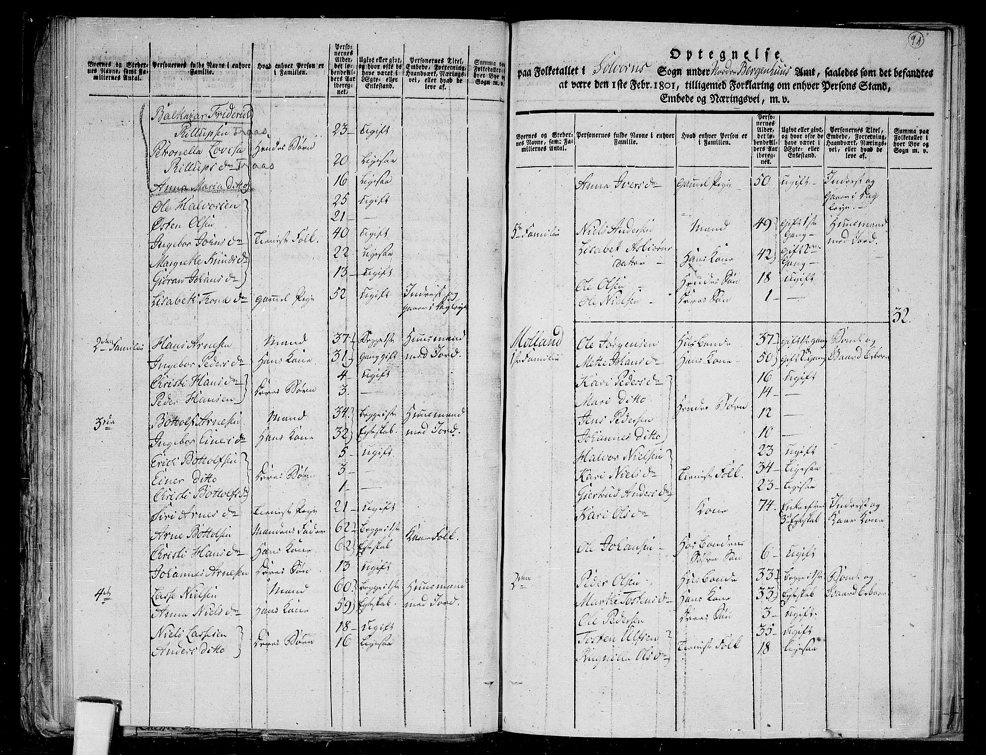 RA, 1801 census for 1425P Hafslo, 1801, p. 90b-91a