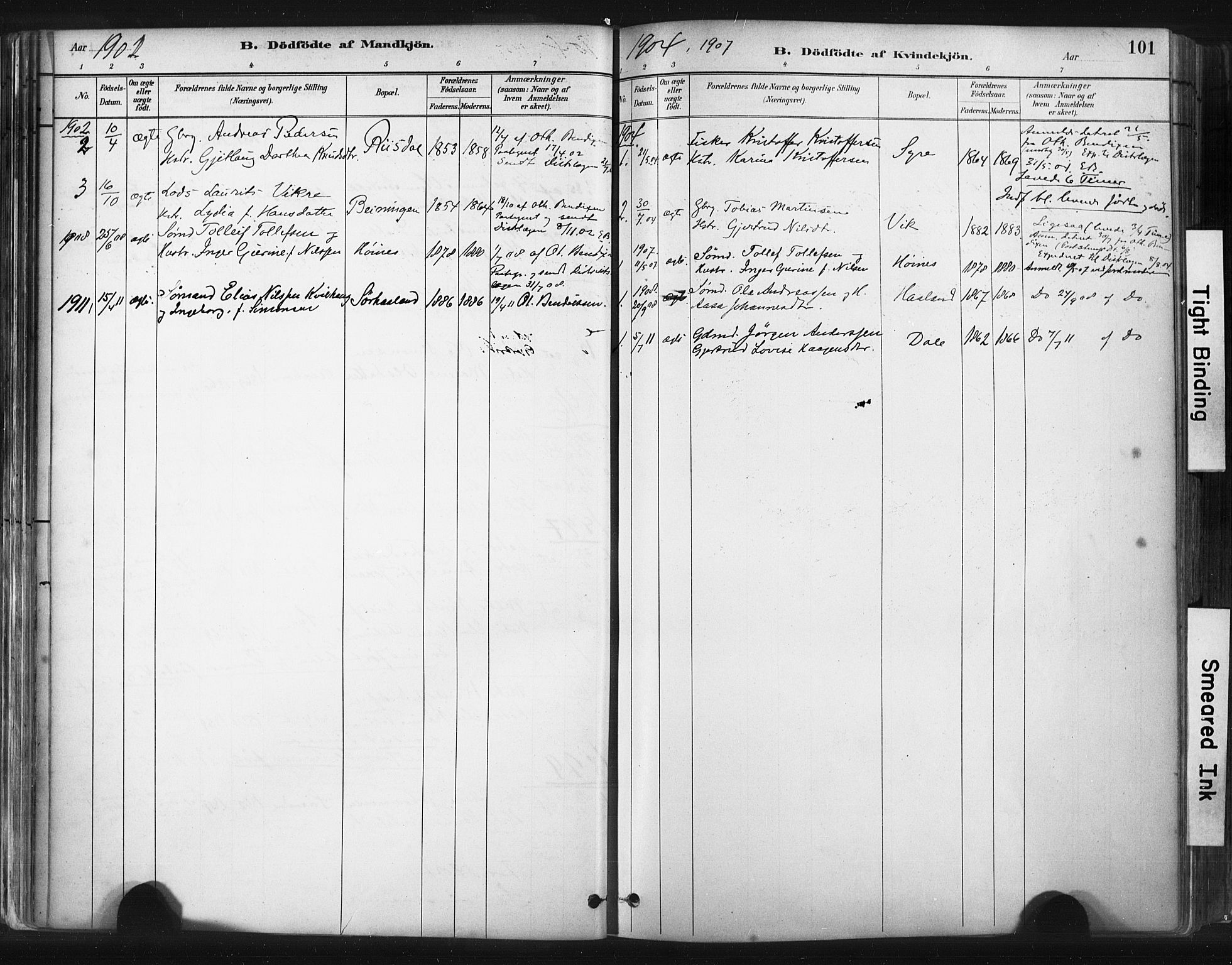 Skudenes sokneprestkontor, SAST/A -101849/H/Ha/Haa/L0009: Parish register (official) no. A 6, 1882-1912, p. 101