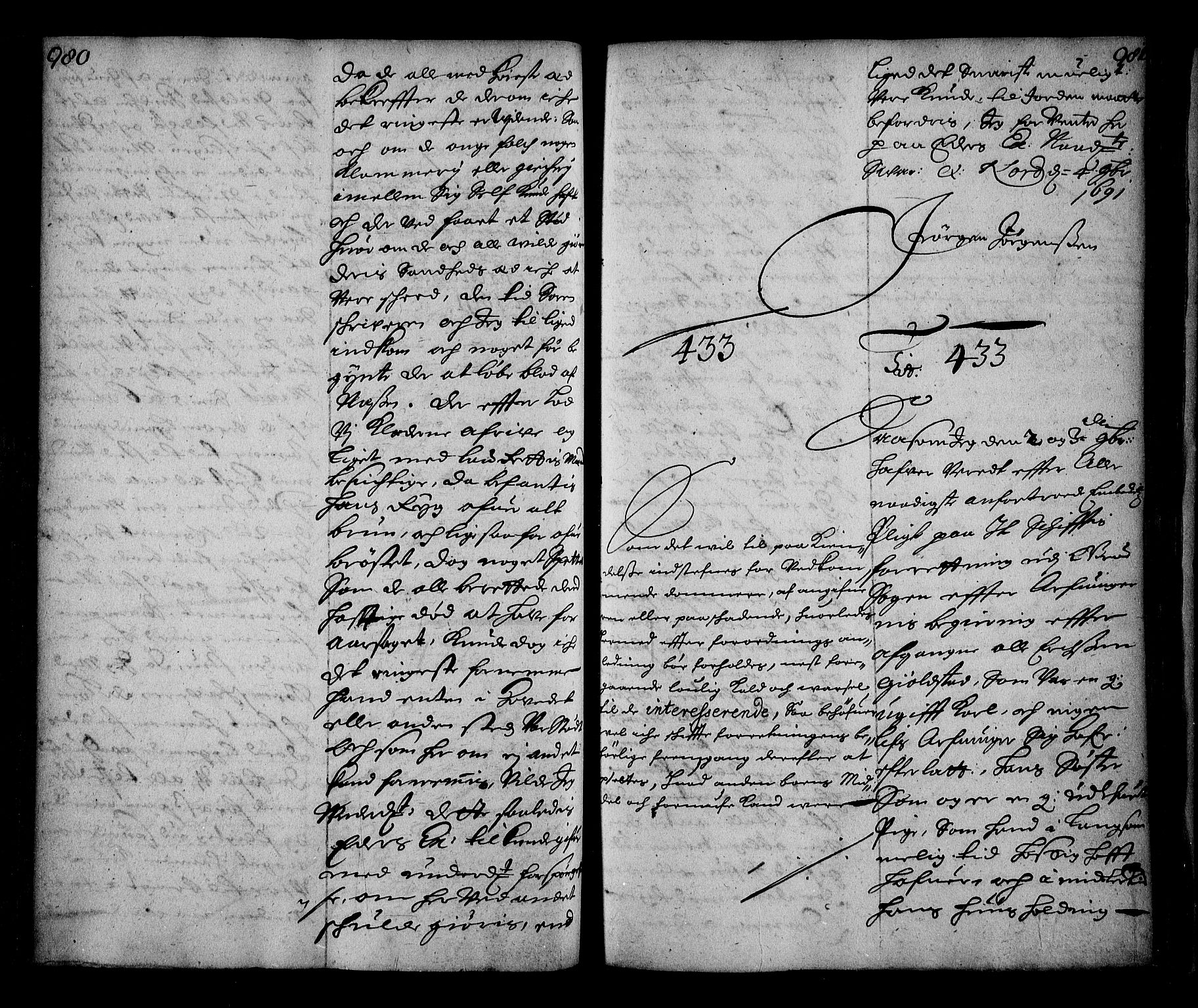 Stattholderembetet 1572-1771, AV/RA-EA-2870/Ae/L0008: Supplikasjons- og resolusjonsprotokoll, 1691, p. 980-981