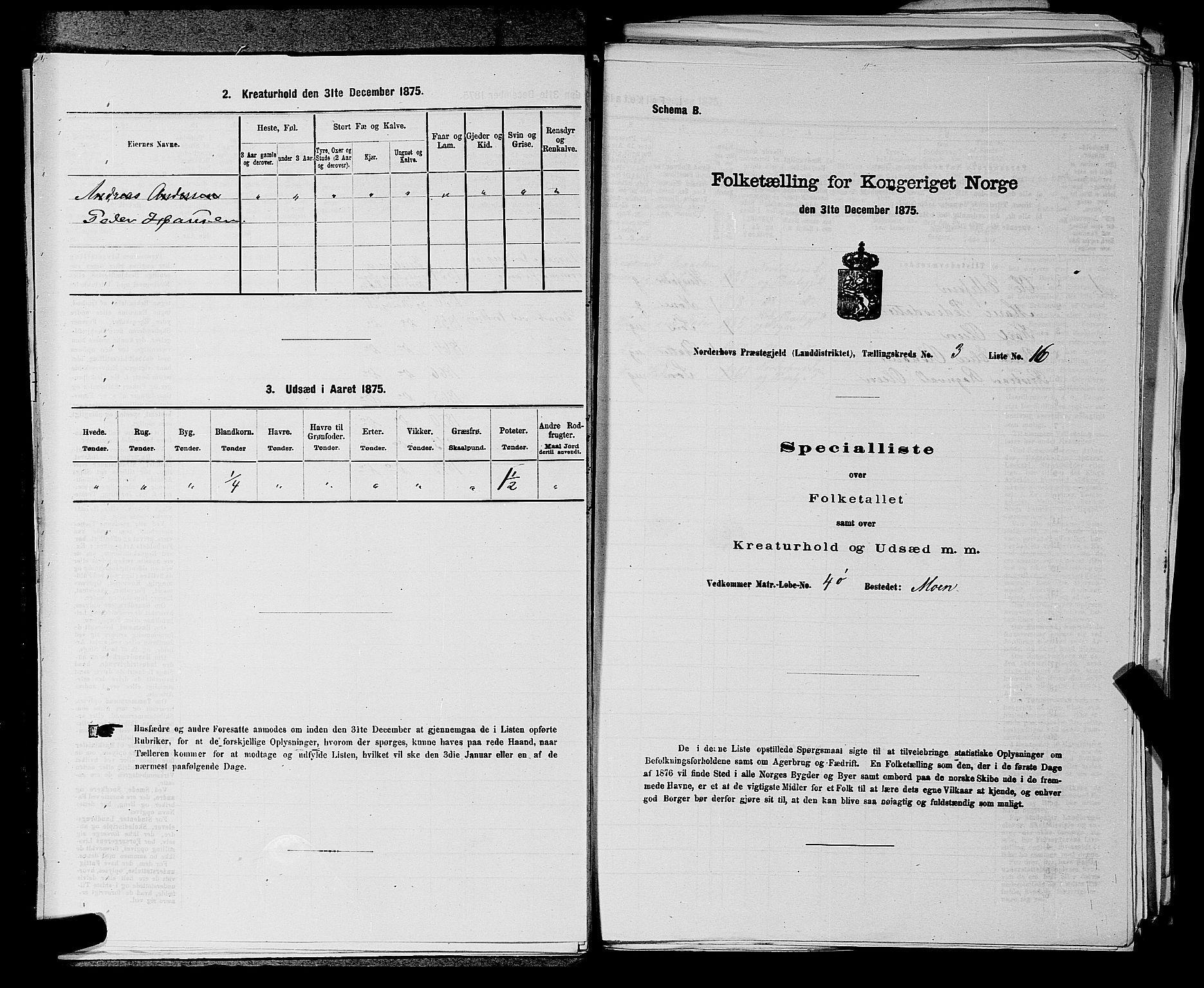 SAKO, 1875 census for 0613L Norderhov/Norderhov, Haug og Lunder, 1875, p. 468