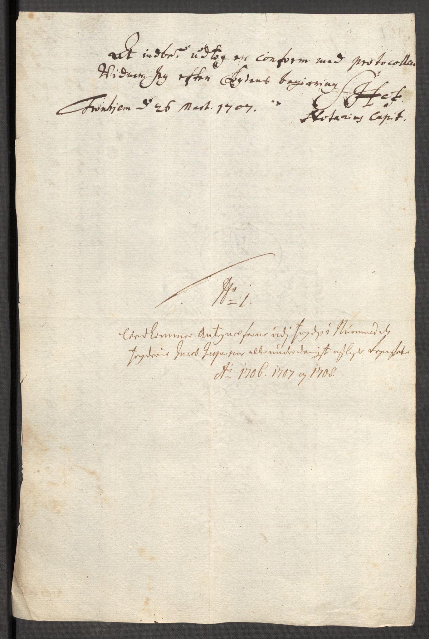 Rentekammeret inntil 1814, Reviderte regnskaper, Fogderegnskap, AV/RA-EA-4092/R64/L4430: Fogderegnskap Namdal, 1707-1708, p. 454