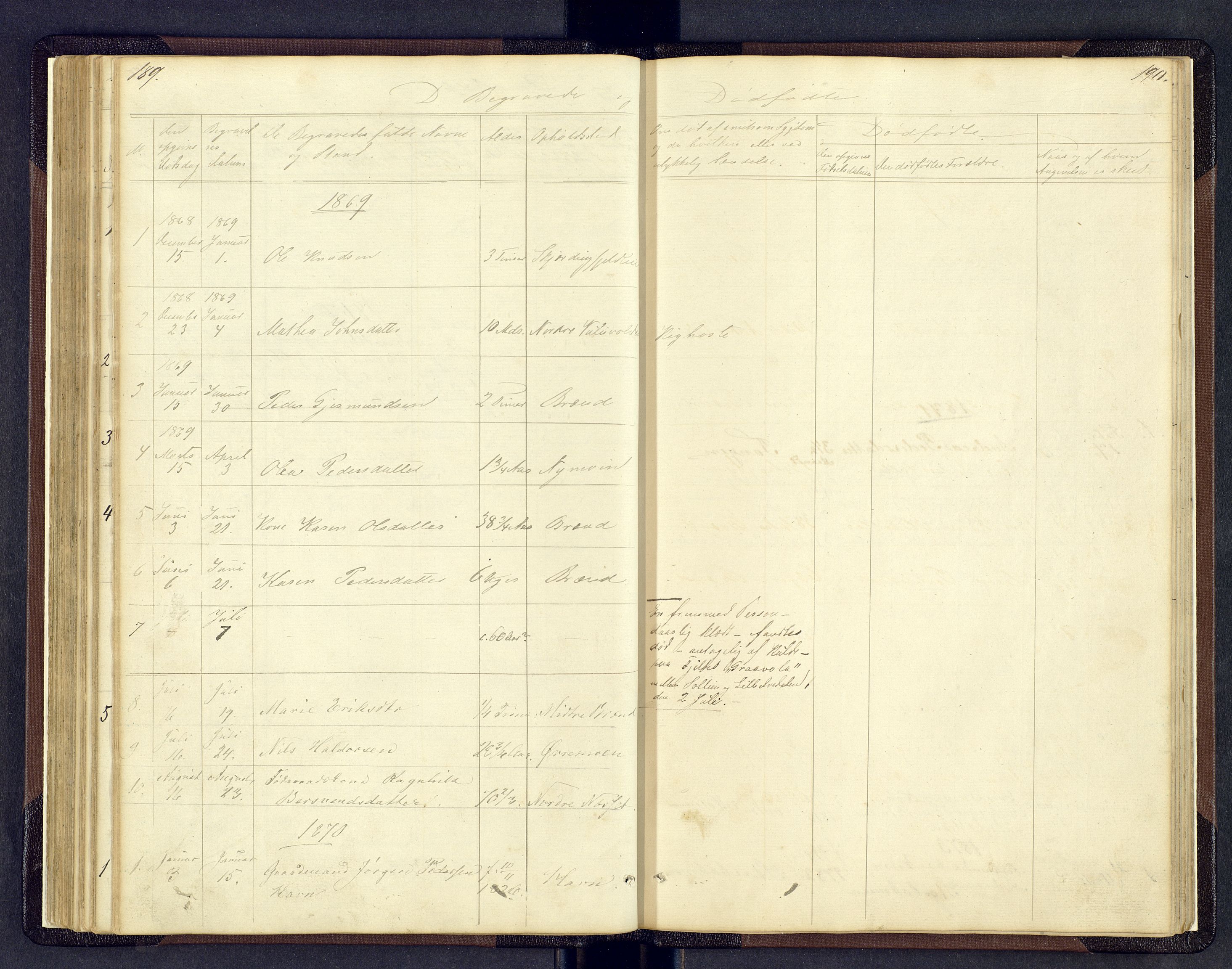 Sollia prestekontor, AV/SAH-PREST-050/H/Ha/Hab/L0001: Parish register (copy) no. 1, 1862-1879, p. 189-190