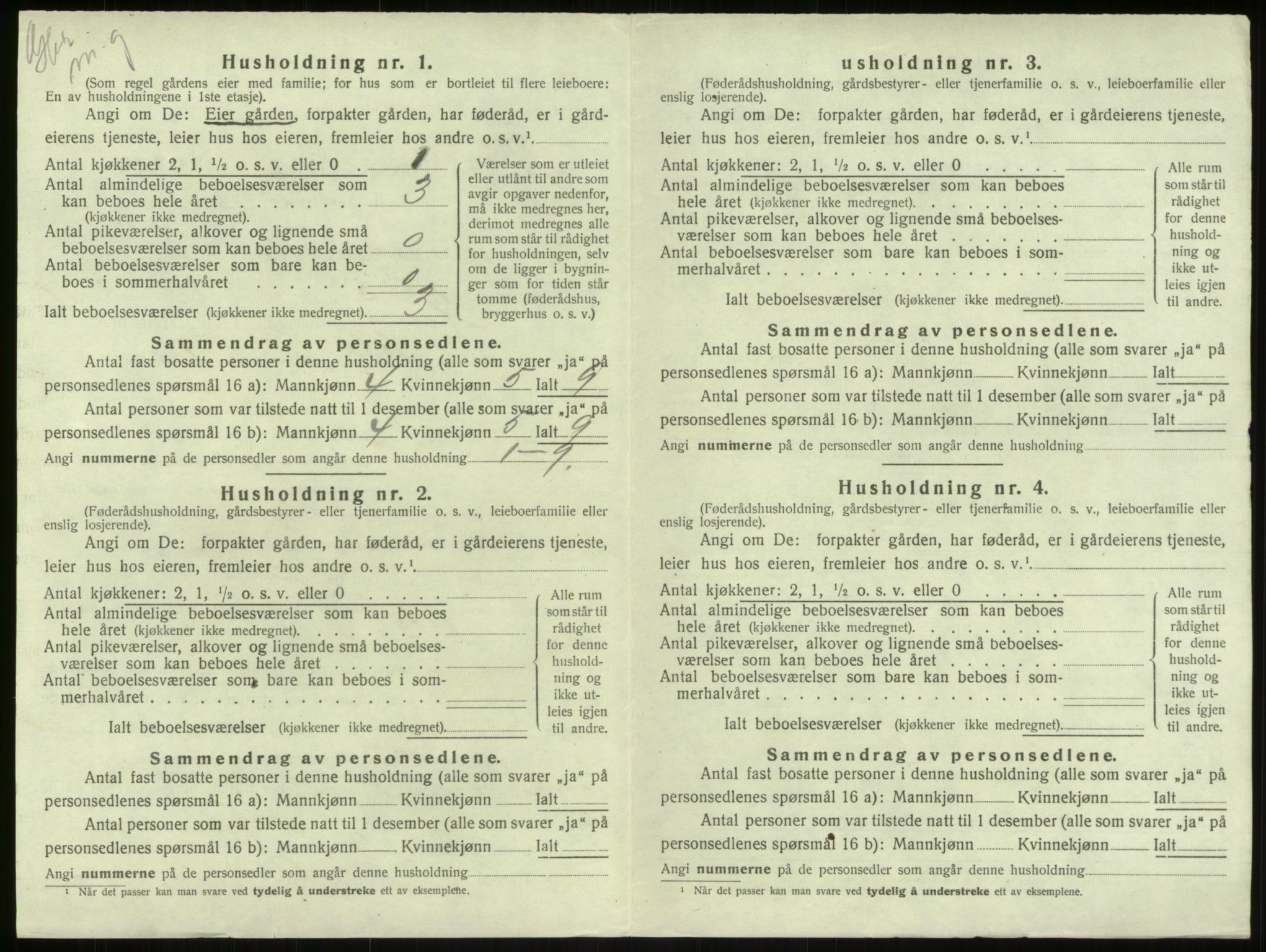 SAB, 1920 census for Haus, 1920, p. 257
