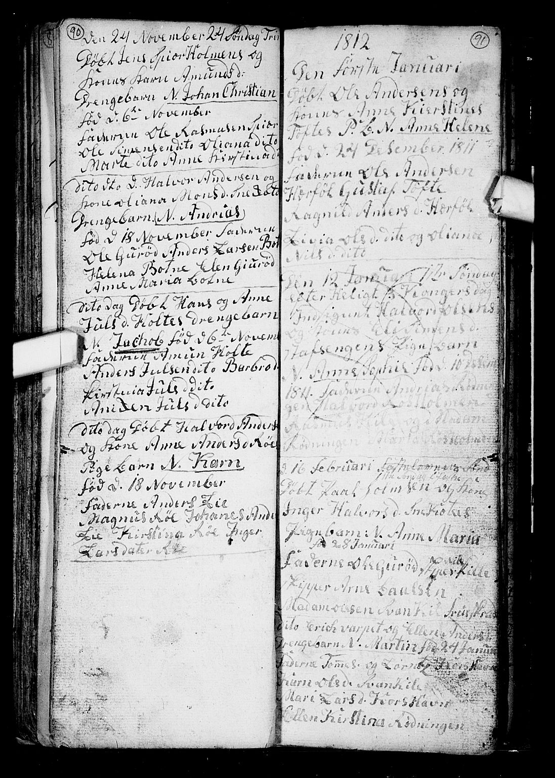 Hvaler prestekontor Kirkebøker, SAO/A-2001/F/Fa/L0002: Parish register (official) no. I 2, 1749-1816, p. 90-91