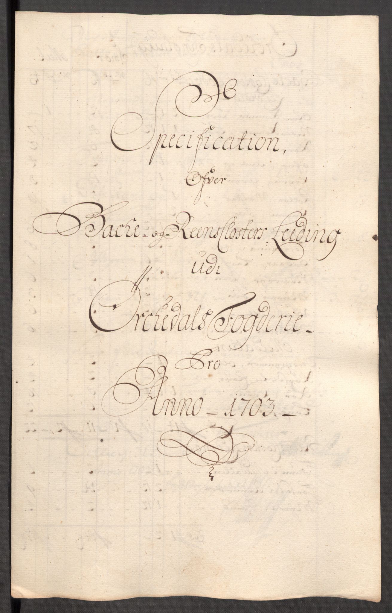 Rentekammeret inntil 1814, Reviderte regnskaper, Fogderegnskap, AV/RA-EA-4092/R60/L3953: Fogderegnskap Orkdal og Gauldal, 1703, p. 200