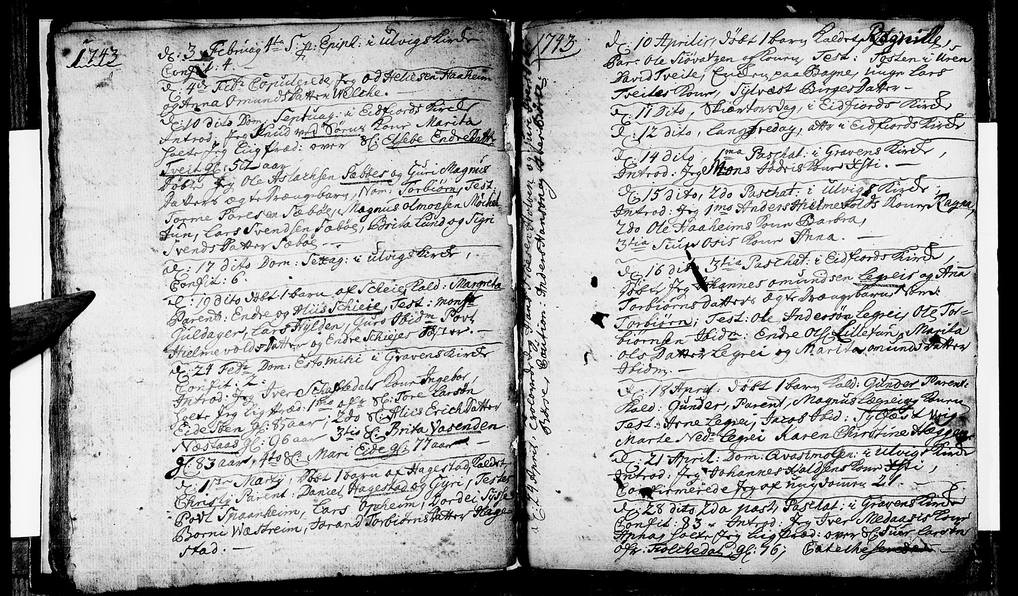 Ulvik sokneprestembete, AV/SAB-A-78801/H/Haa: Parish register (official) no. A 5, 1740-1743, p. 25