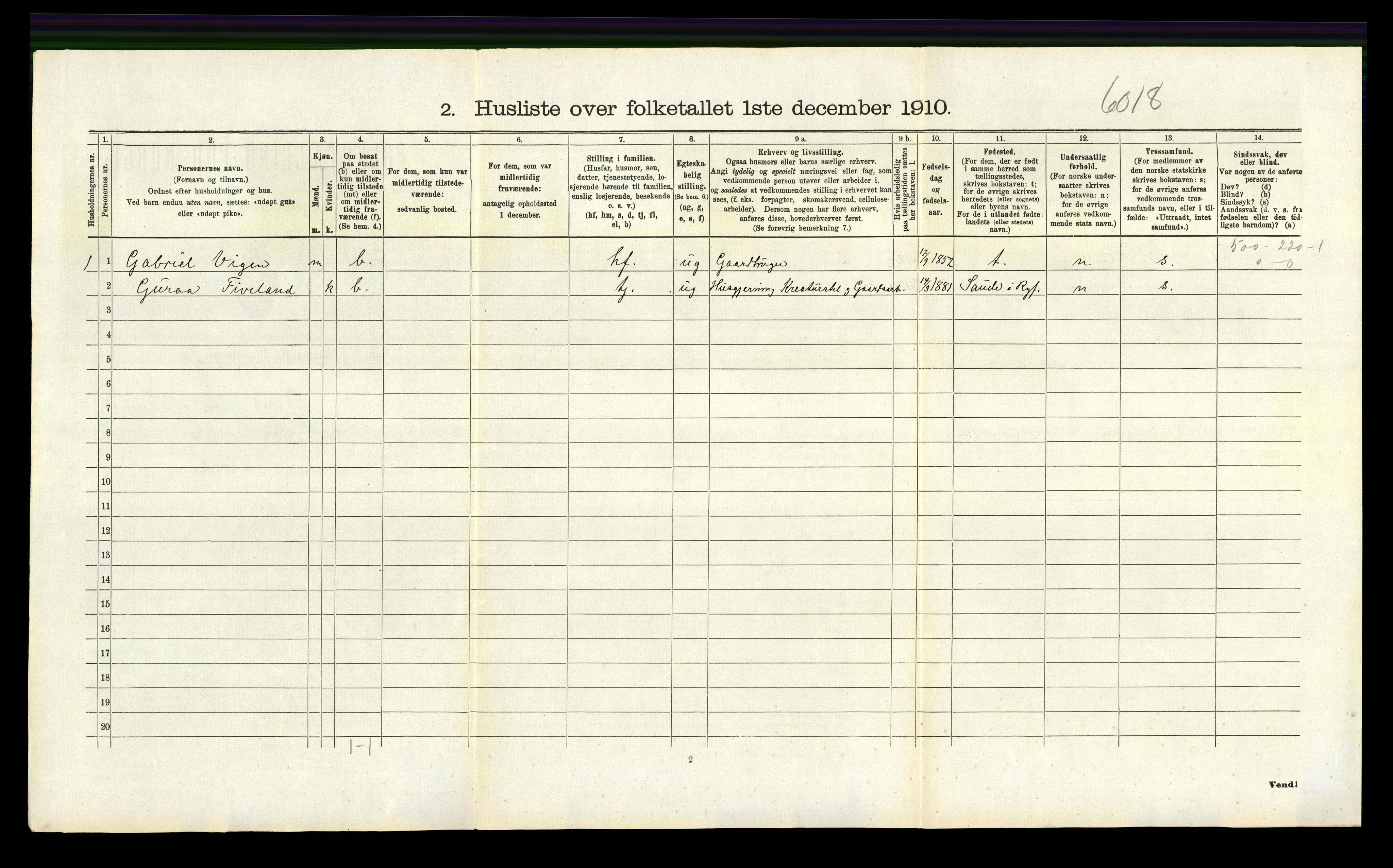 RA, 1910 census for Finnøy, 1910, p. 451