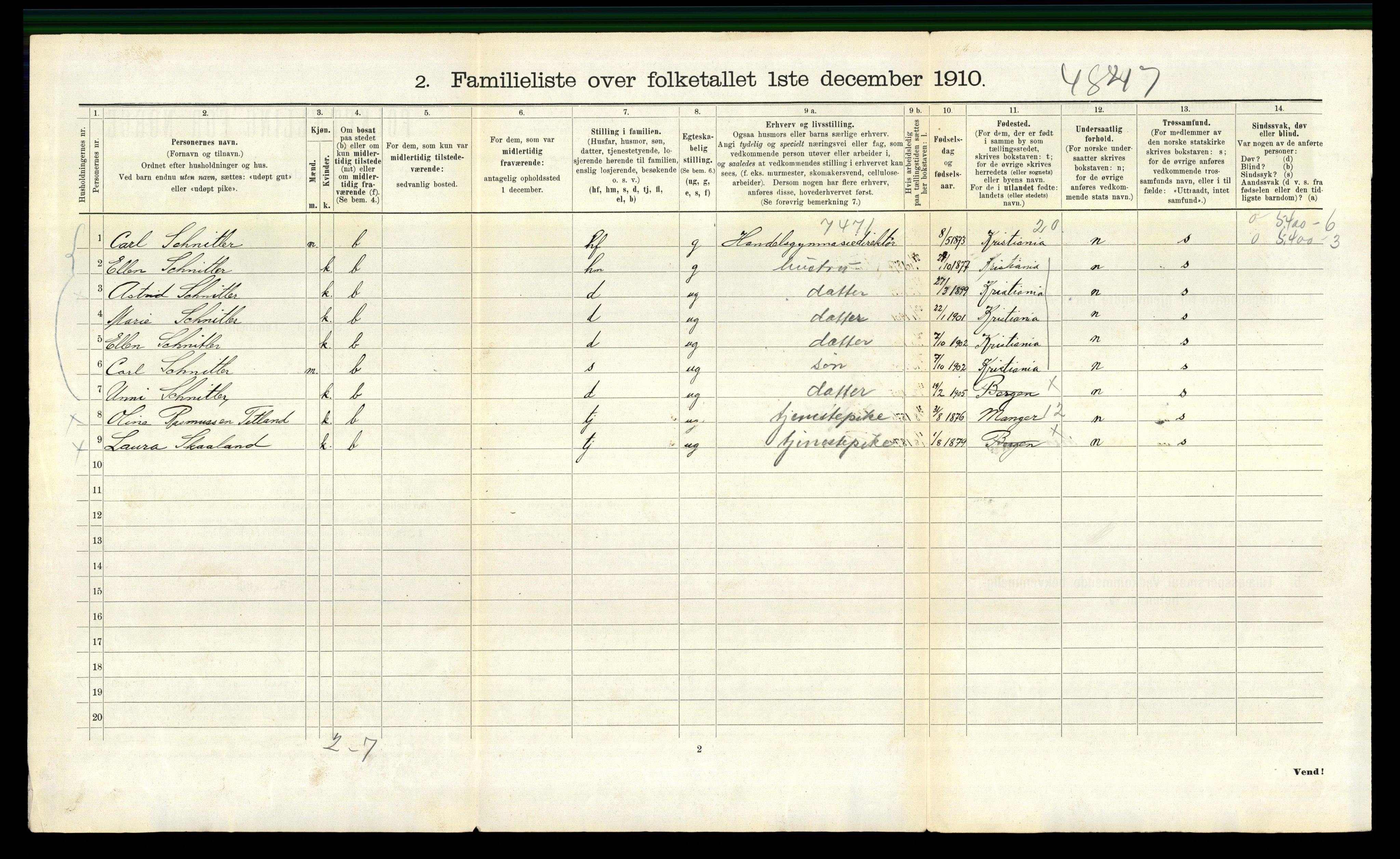 RA, 1910 census for Bergen, 1910, p. 26270