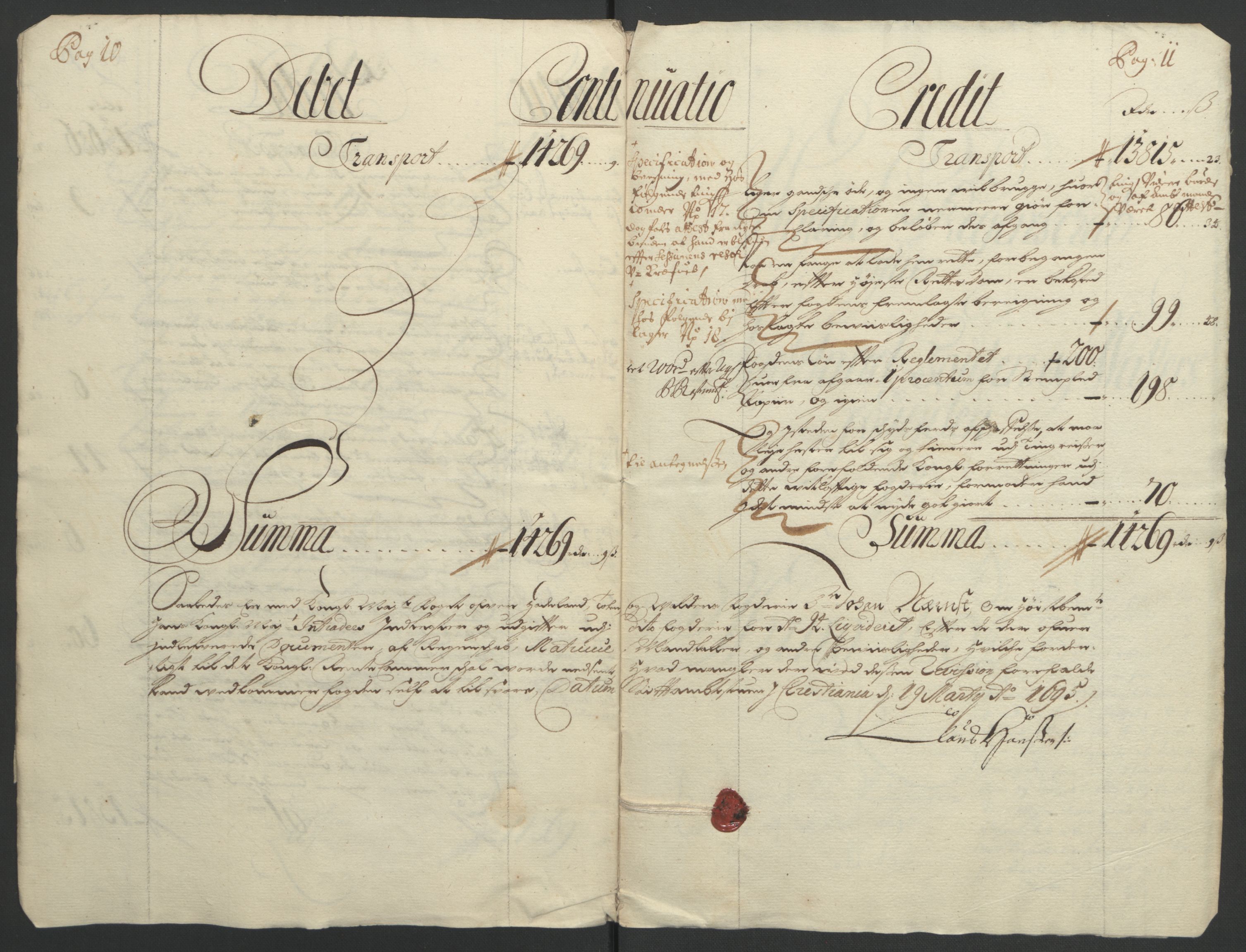 Rentekammeret inntil 1814, Reviderte regnskaper, Fogderegnskap, AV/RA-EA-4092/R18/L1292: Fogderegnskap Hadeland, Toten og Valdres, 1693-1694, p. 199