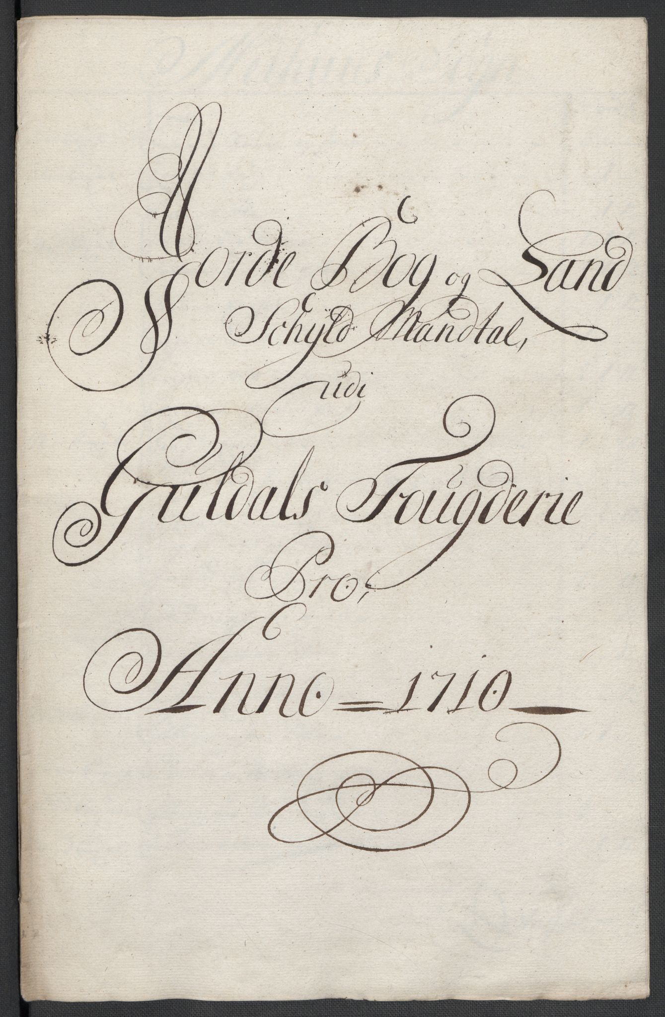 Rentekammeret inntil 1814, Reviderte regnskaper, Fogderegnskap, RA/EA-4092/R60/L3960: Fogderegnskap Orkdal og Gauldal, 1710, p. 285