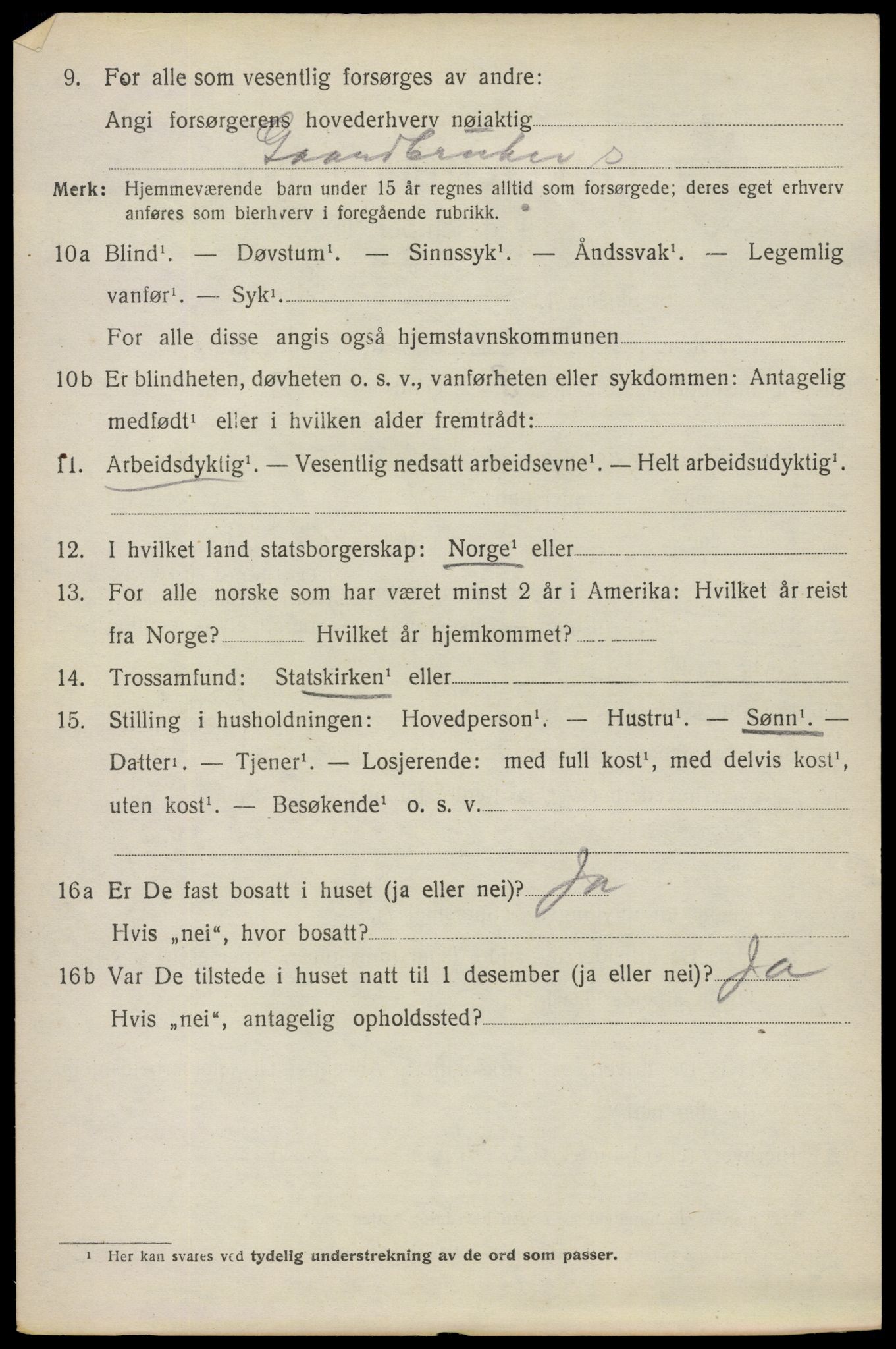 SAO, 1920 census for Skiptvet, 1920, p. 3830