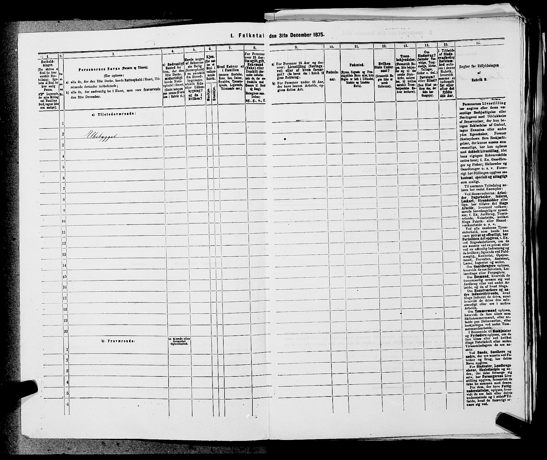 SAKO, 1875 census for 0725P Tjølling, 1875, p. 1032