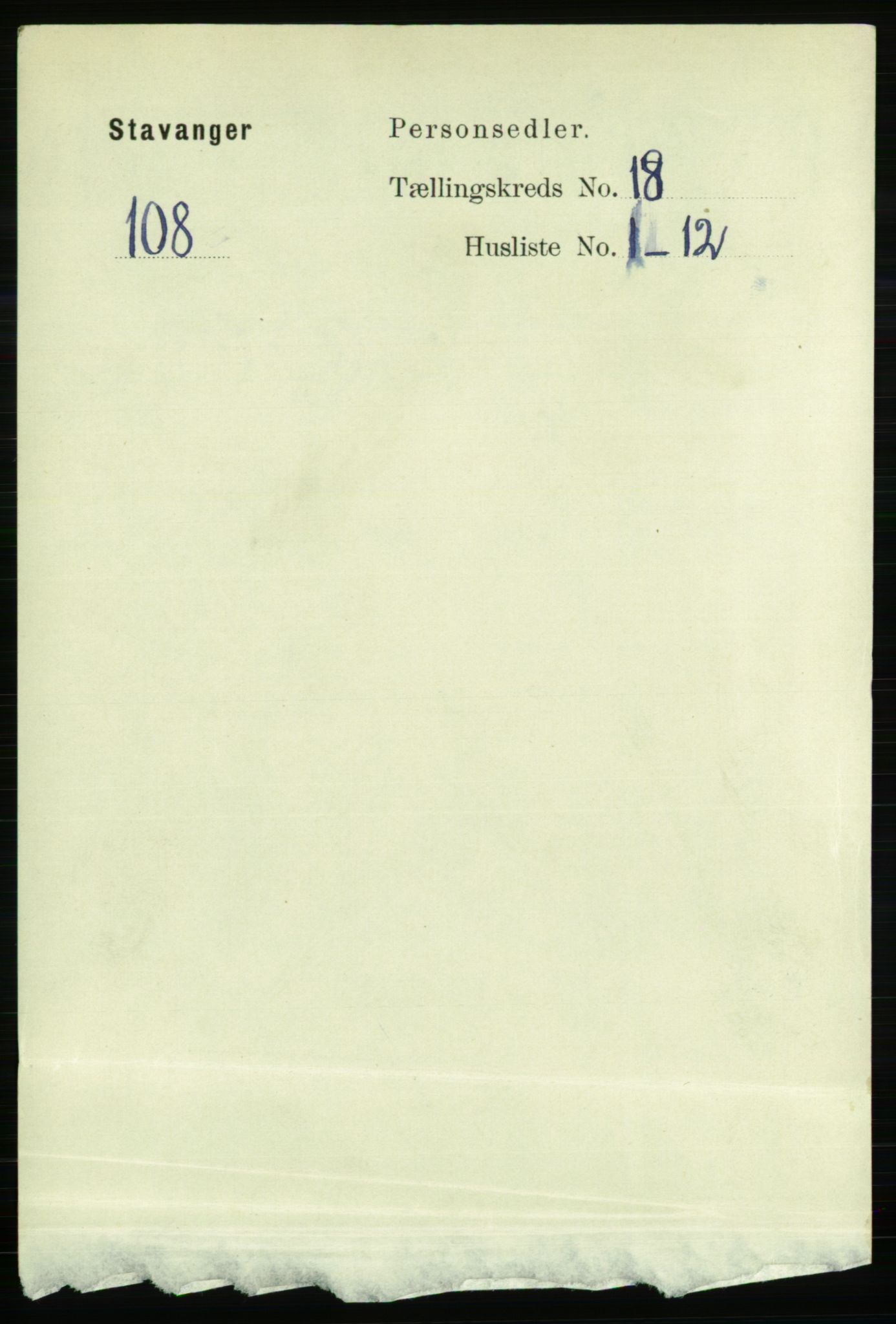 RA, 1891 census for 1103 Stavanger, 1891, p. 21127