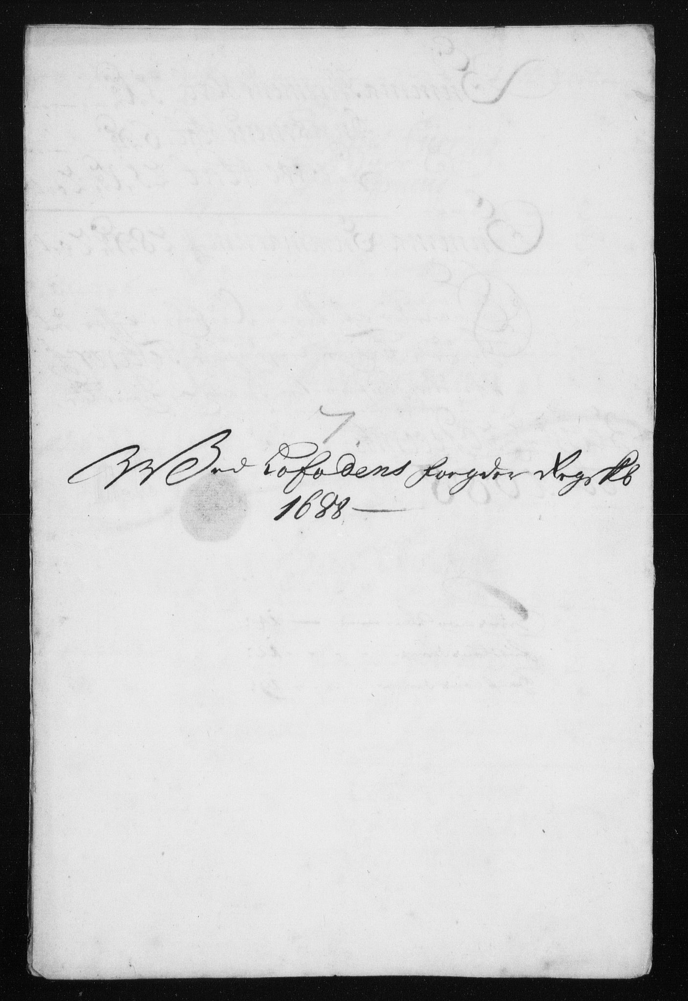 Rentekammeret inntil 1814, Reviderte regnskaper, Stiftamtstueregnskaper, Trondheim stiftamt og Nordland amt, AV/RA-EA-6044/R/Rh/L0011: Nordland amt, 1688