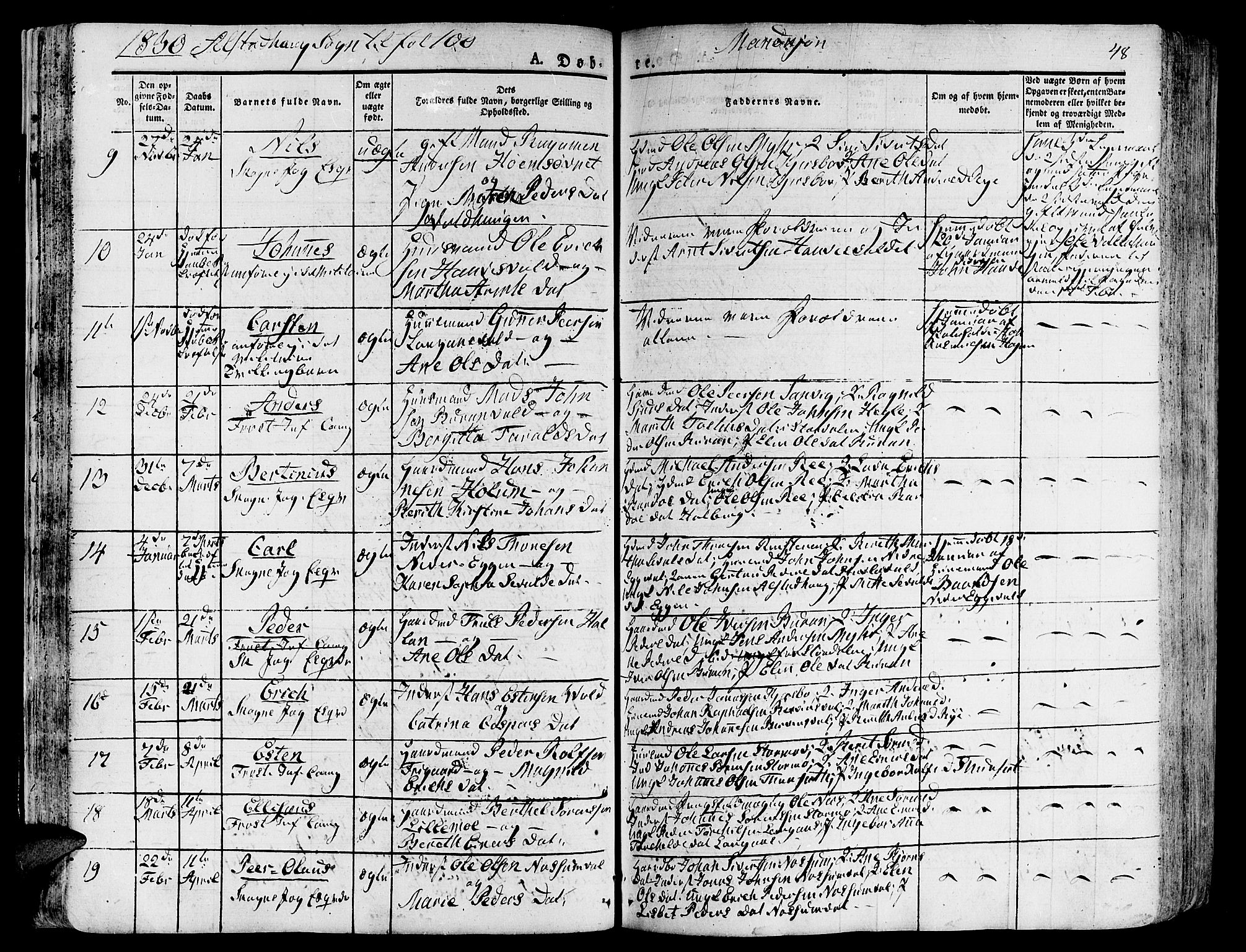 Ministerialprotokoller, klokkerbøker og fødselsregistre - Nord-Trøndelag, AV/SAT-A-1458/717/L0152: Parish register (official) no. 717A05 /1, 1825-1836, p. 48