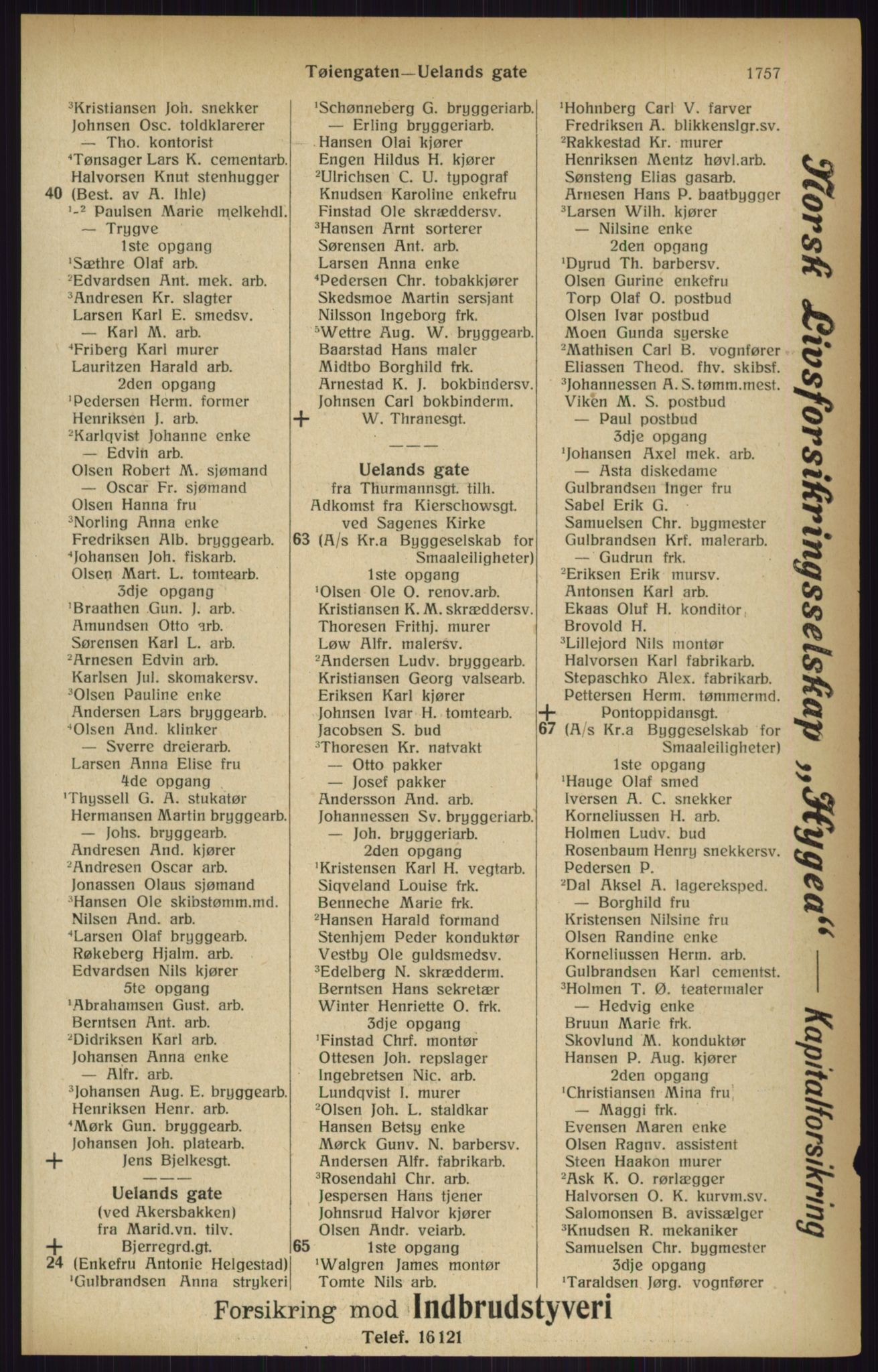 Kristiania/Oslo adressebok, PUBL/-, 1916, p. 1757