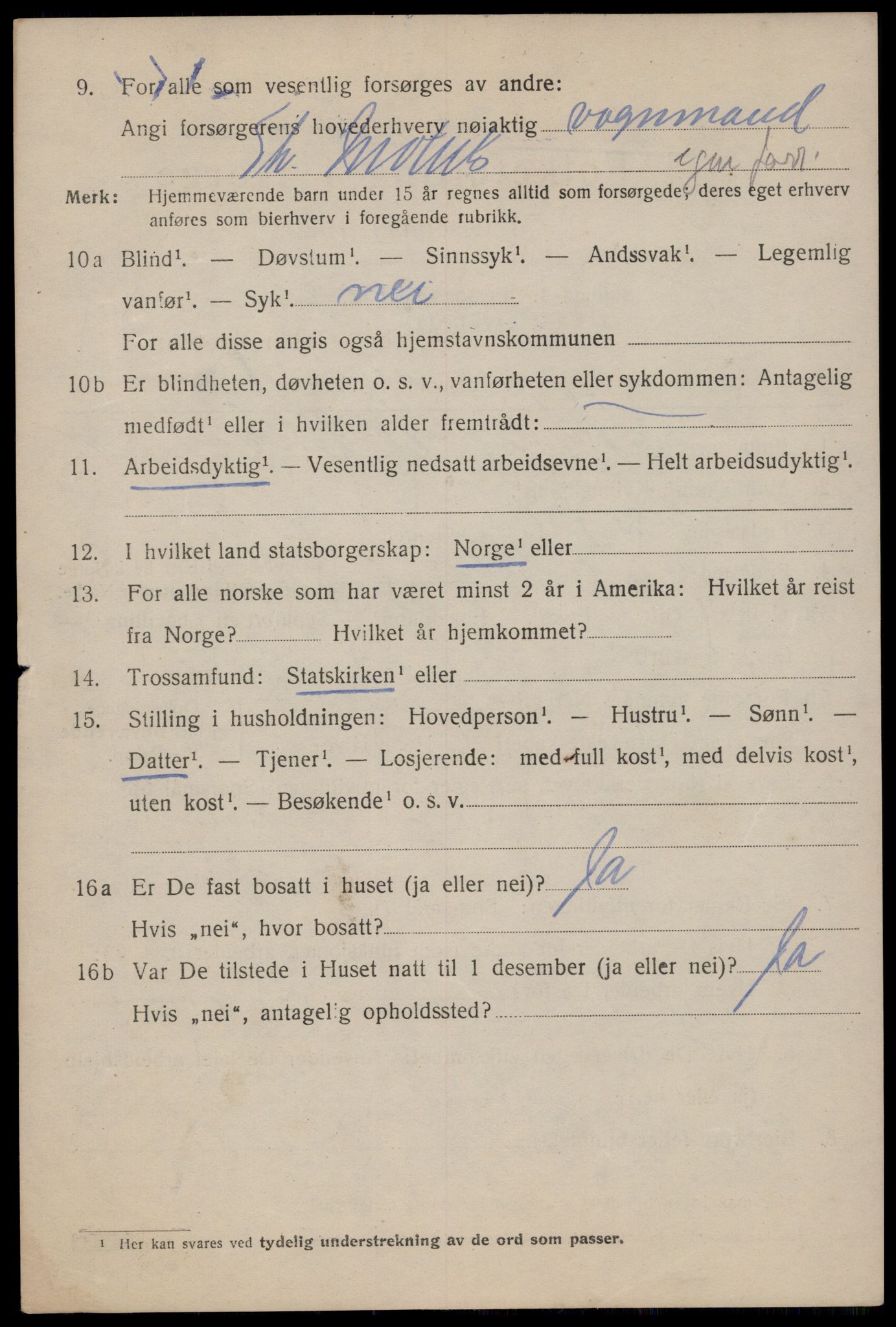 SAT, 1920 census for Trondheim, 1920, p. 61045