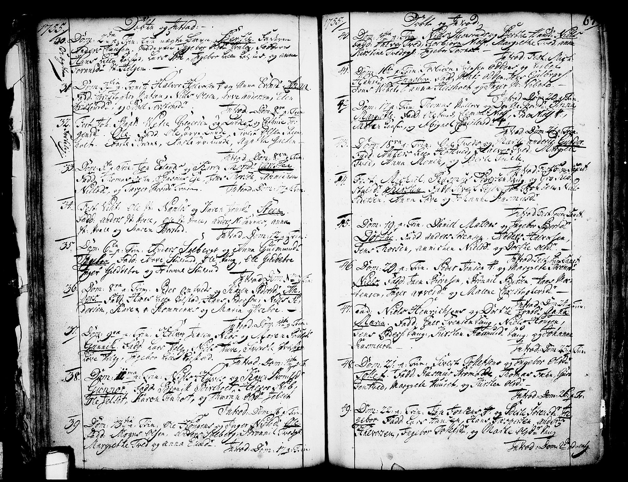Holla kirkebøker, SAKO/A-272/F/Fa/L0001: Parish register (official) no. 1, 1717-1779, p. 67