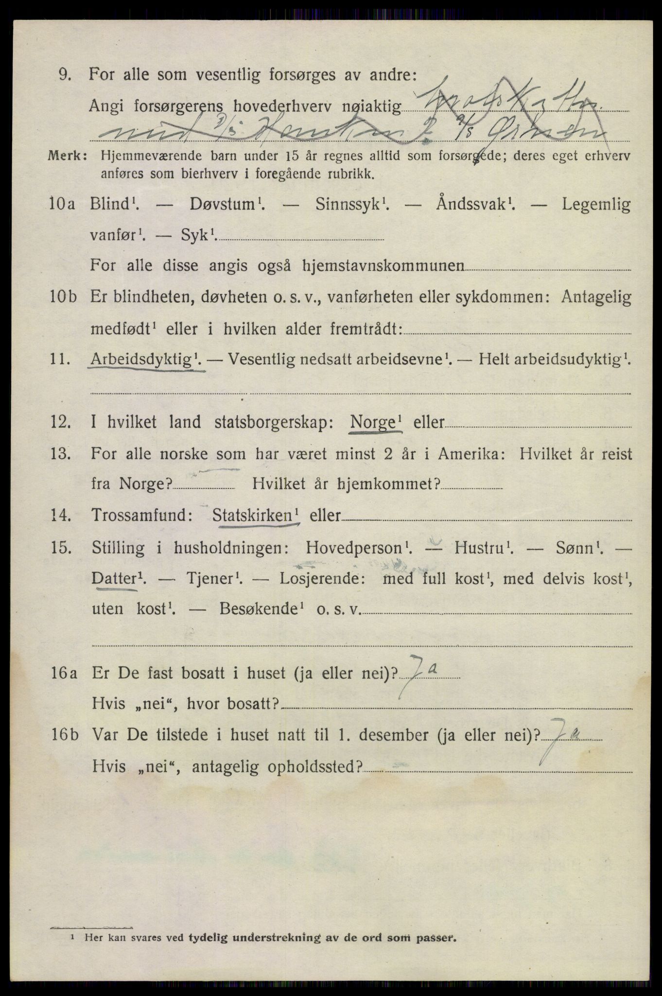 SAKO, 1920 census for Sandeherred, 1920, p. 19905
