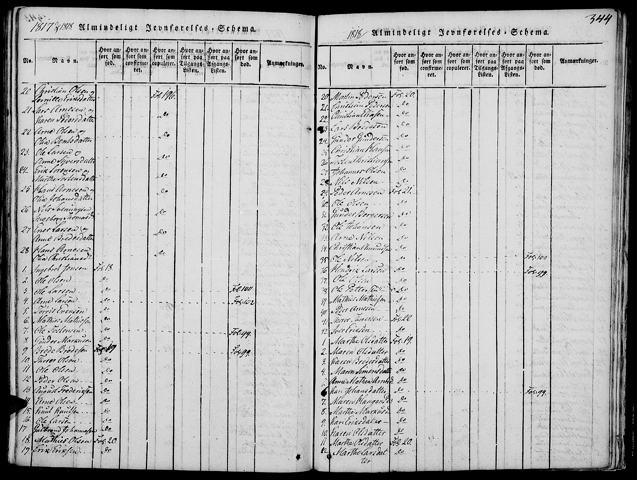 Grue prestekontor, SAH/PREST-036/H/Ha/Hab/L0002: Parish register (copy) no. 2, 1815-1841, p. 344