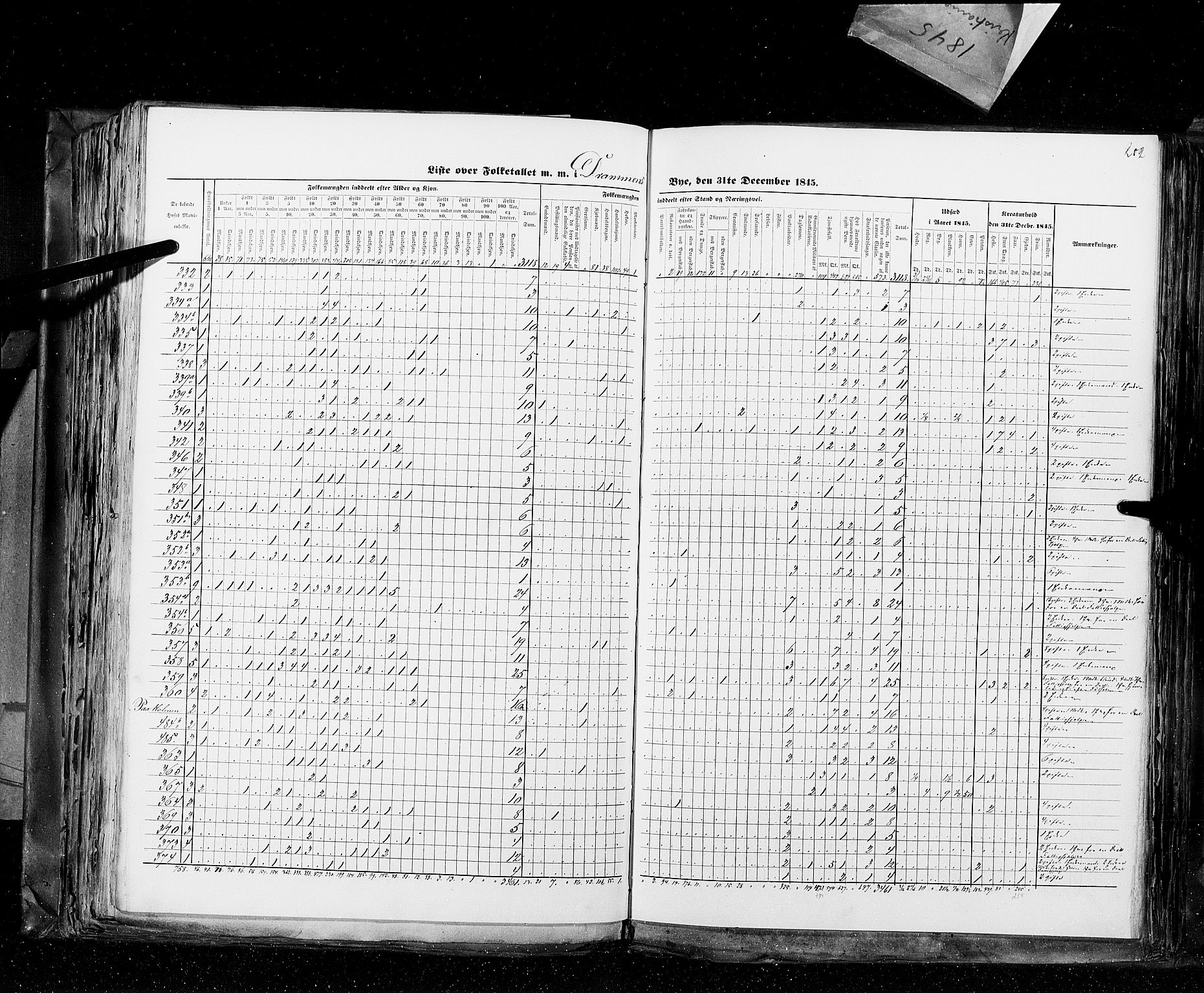 RA, Census 1845, vol. 10: Cities, 1845, p. 202