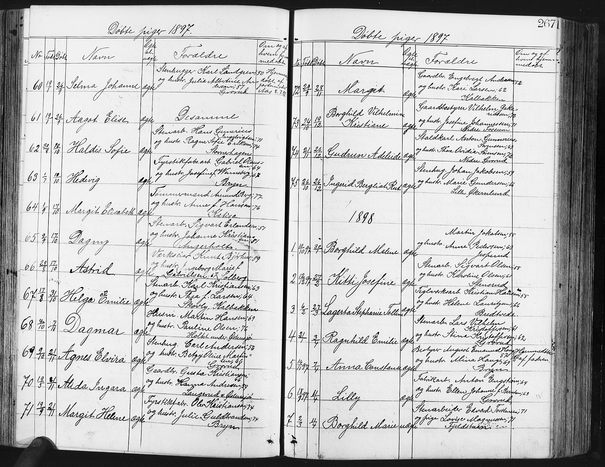 Østre Aker prestekontor Kirkebøker, SAO/A-10840/G/Ga/L0003: Parish register (copy) no. I 3, 1868-1913, p. 267