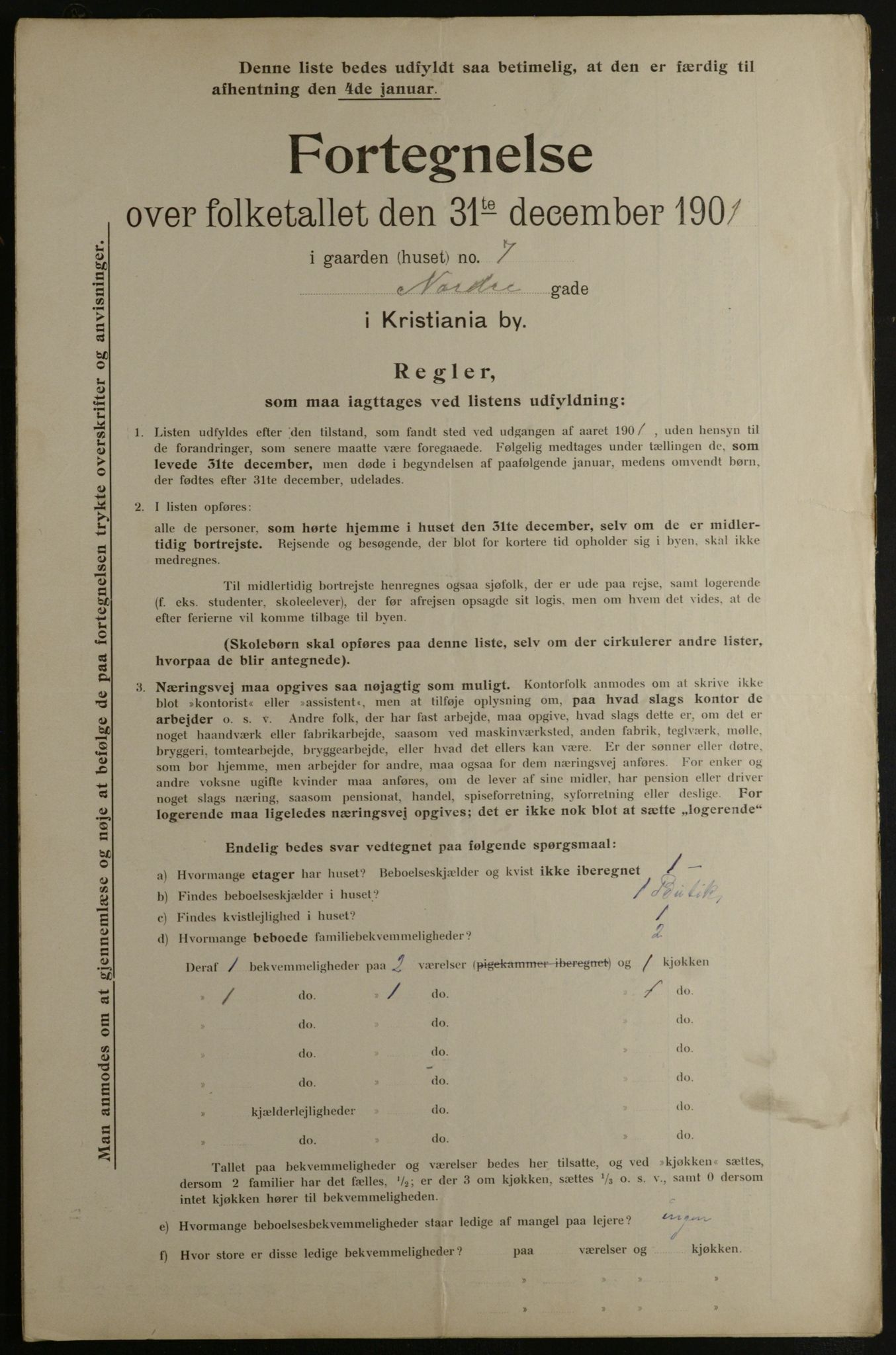 OBA, Municipal Census 1901 for Kristiania, 1901, p. 11209