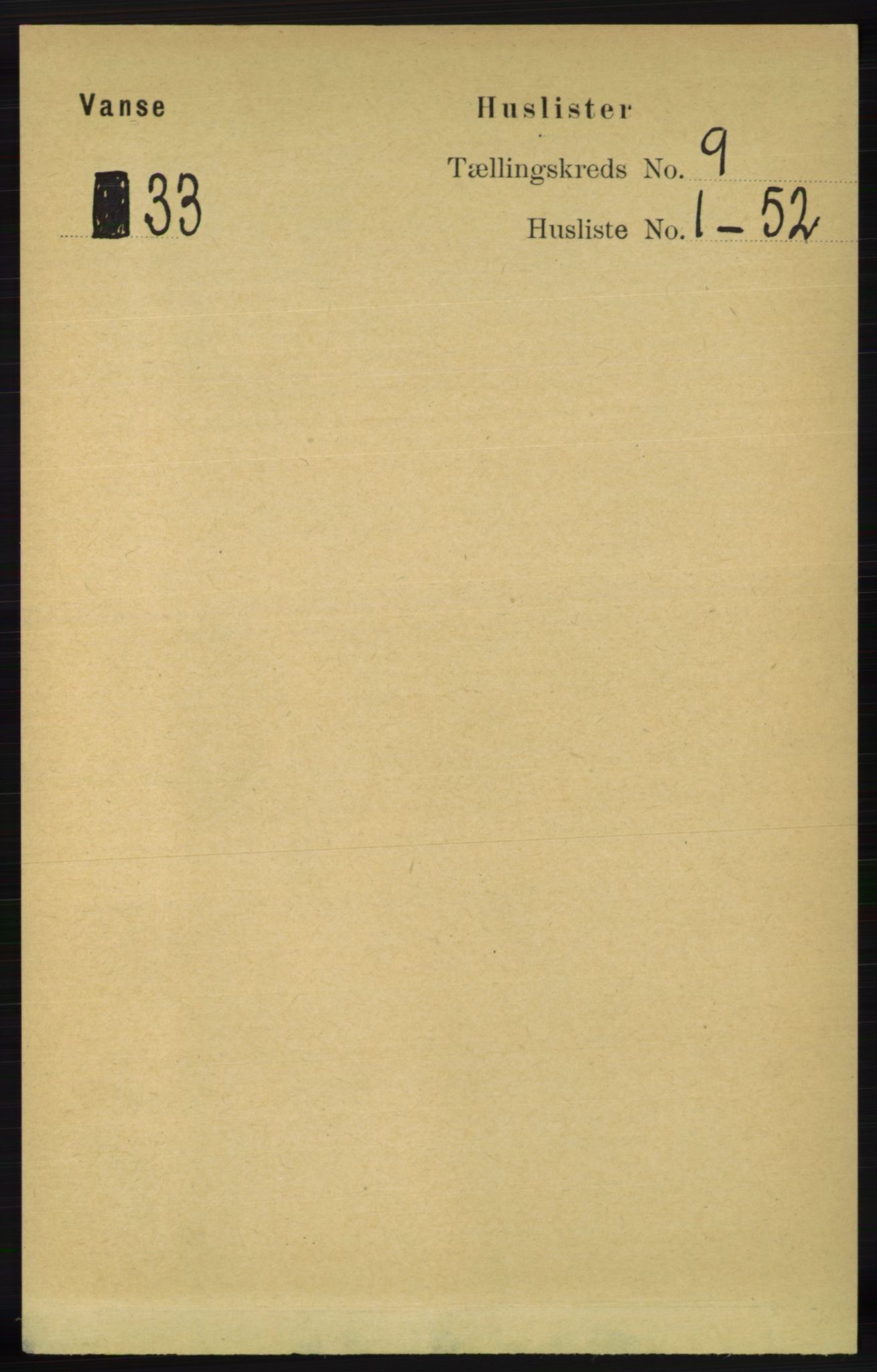 RA, 1891 census for 1041 Vanse, 1891, p. 5213