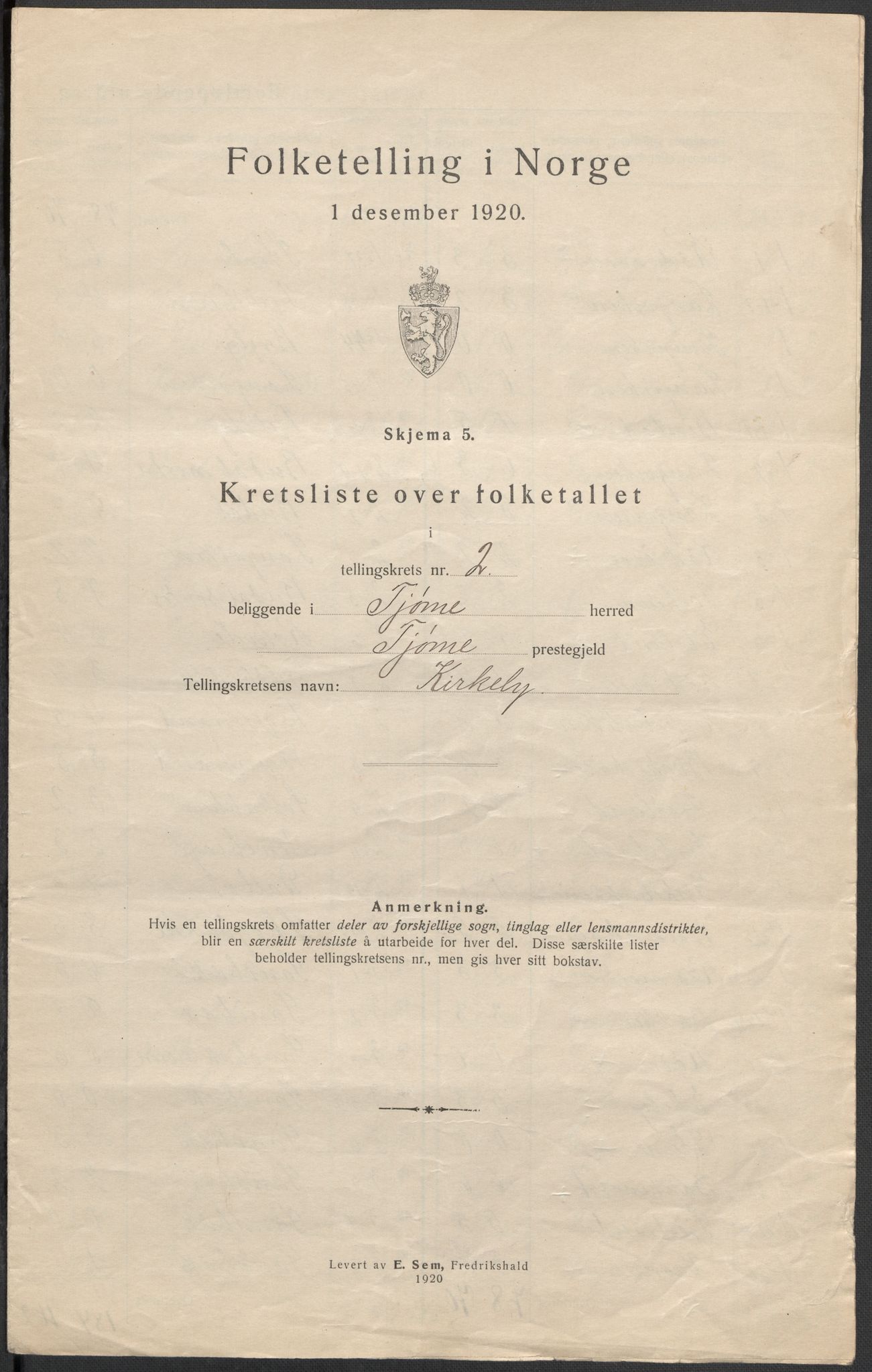 SAKO, 1920 census for Tjøme, 1920, p. 12