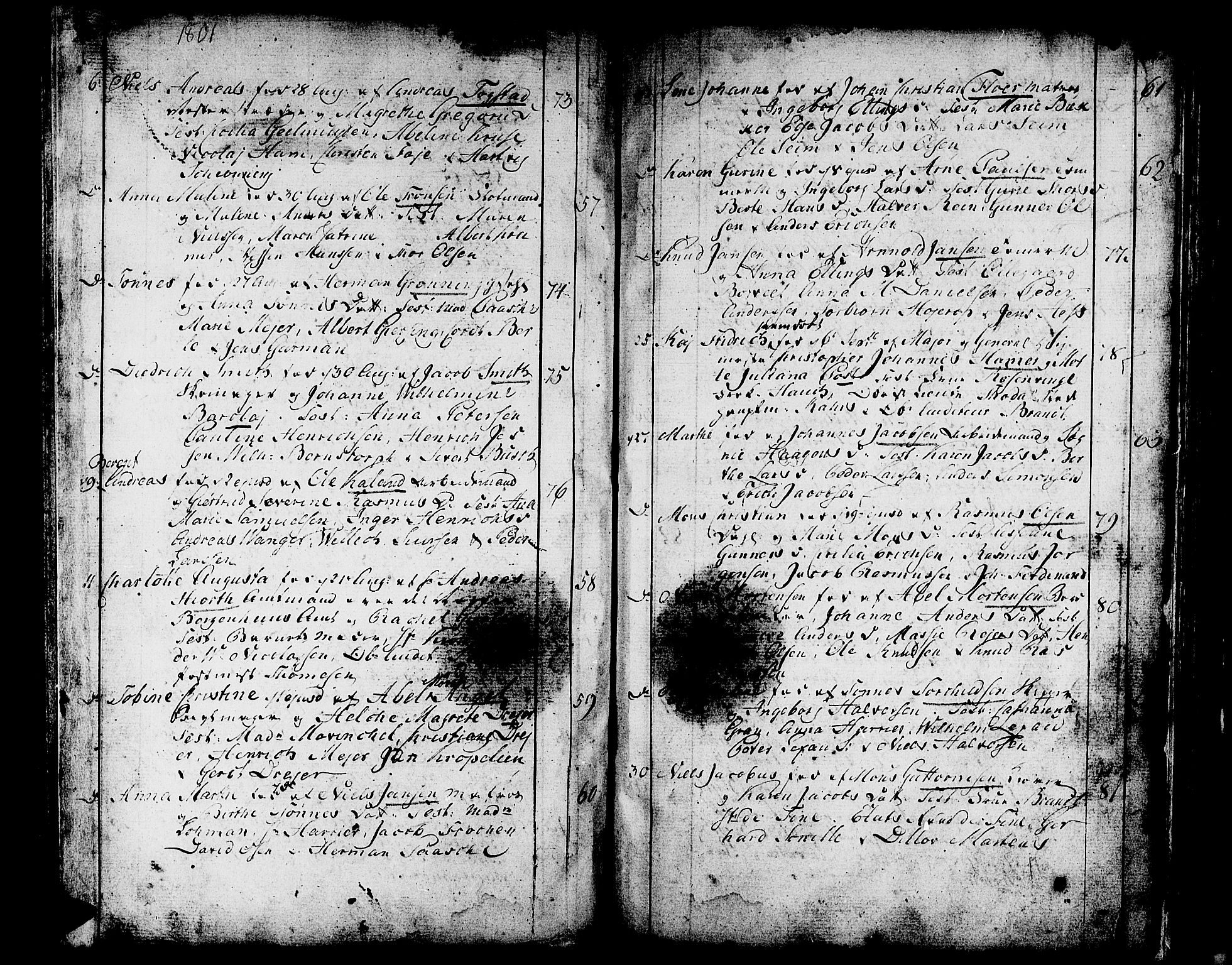 Domkirken sokneprestembete, SAB/A-74801/H/Haa/L0004: Parish register (official) no. A 4, 1763-1820, p. 260-261