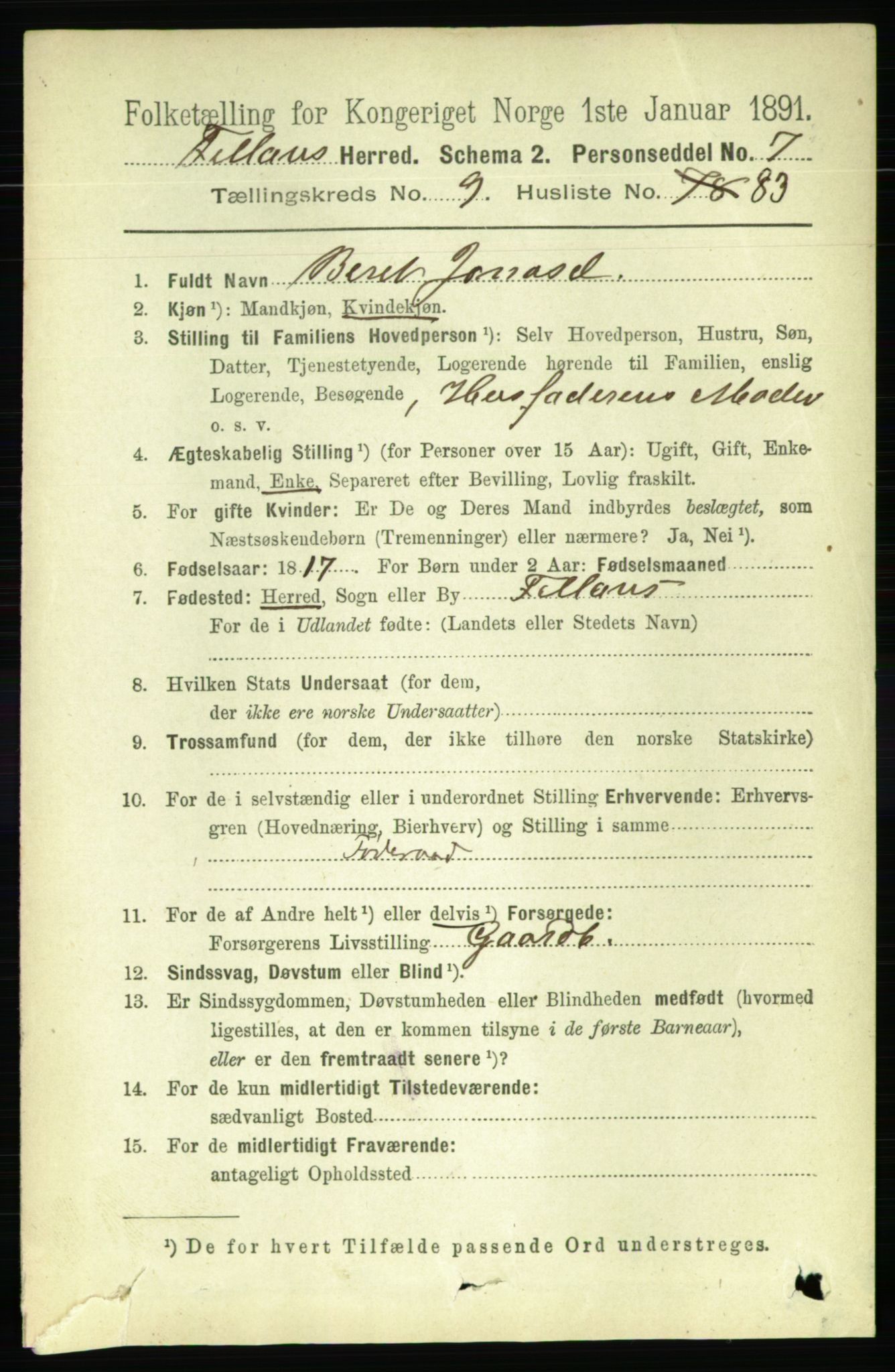 RA, 1891 census for 1616 Fillan, 1891, p. 2553