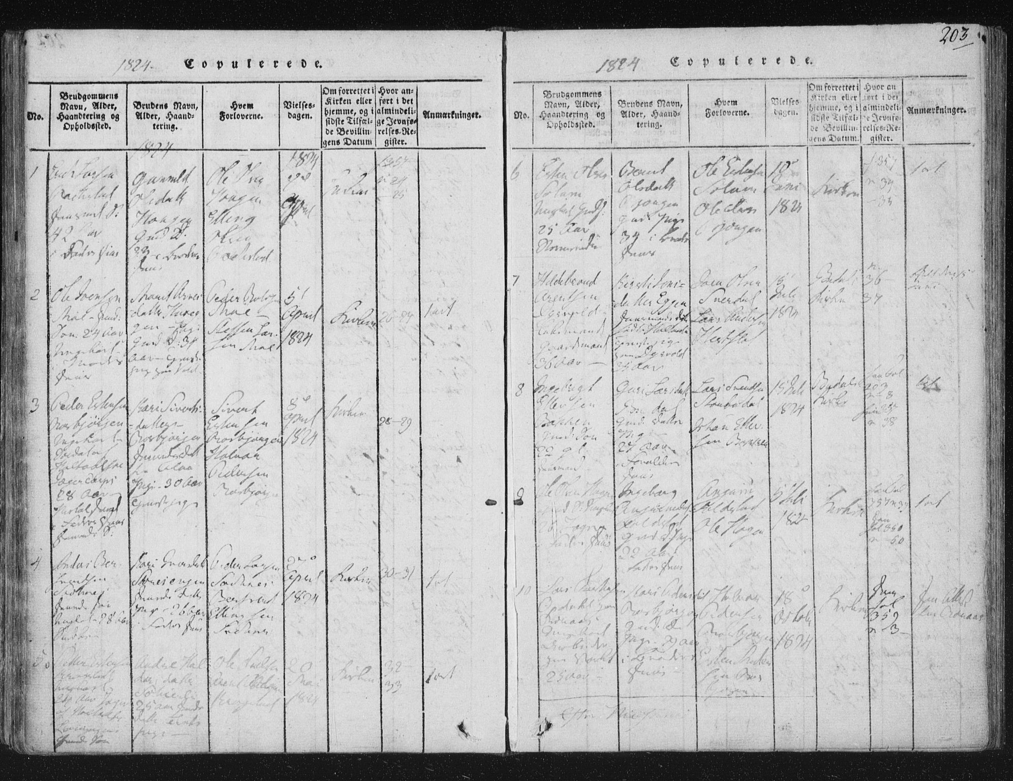 Ministerialprotokoller, klokkerbøker og fødselsregistre - Sør-Trøndelag, SAT/A-1456/687/L0996: Parish register (official) no. 687A04, 1816-1842, p. 203