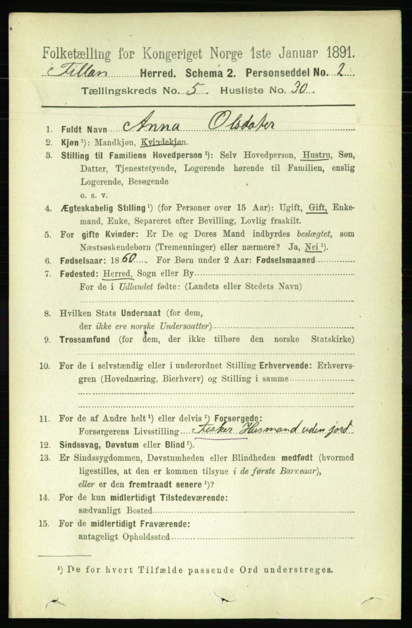 RA, 1891 census for 1616 Fillan, 1891, p. 1200