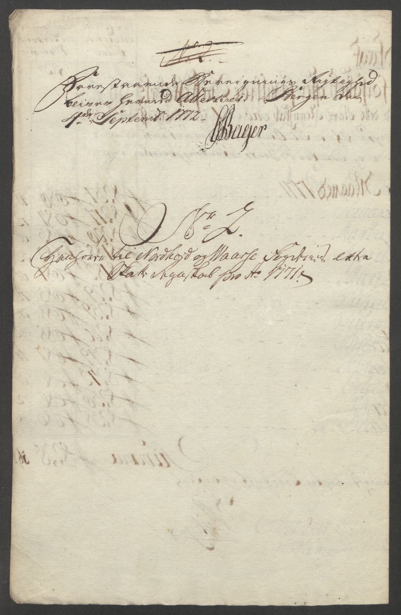 Rentekammeret inntil 1814, Reviderte regnskaper, Fogderegnskap, AV/RA-EA-4092/R51/L3303: Ekstraskatten Nordhordland og Voss, 1762-1772, p. 597